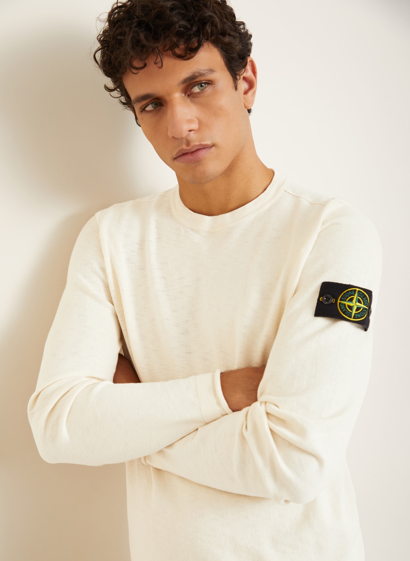 STONE ISLAND Pullover: ECRU