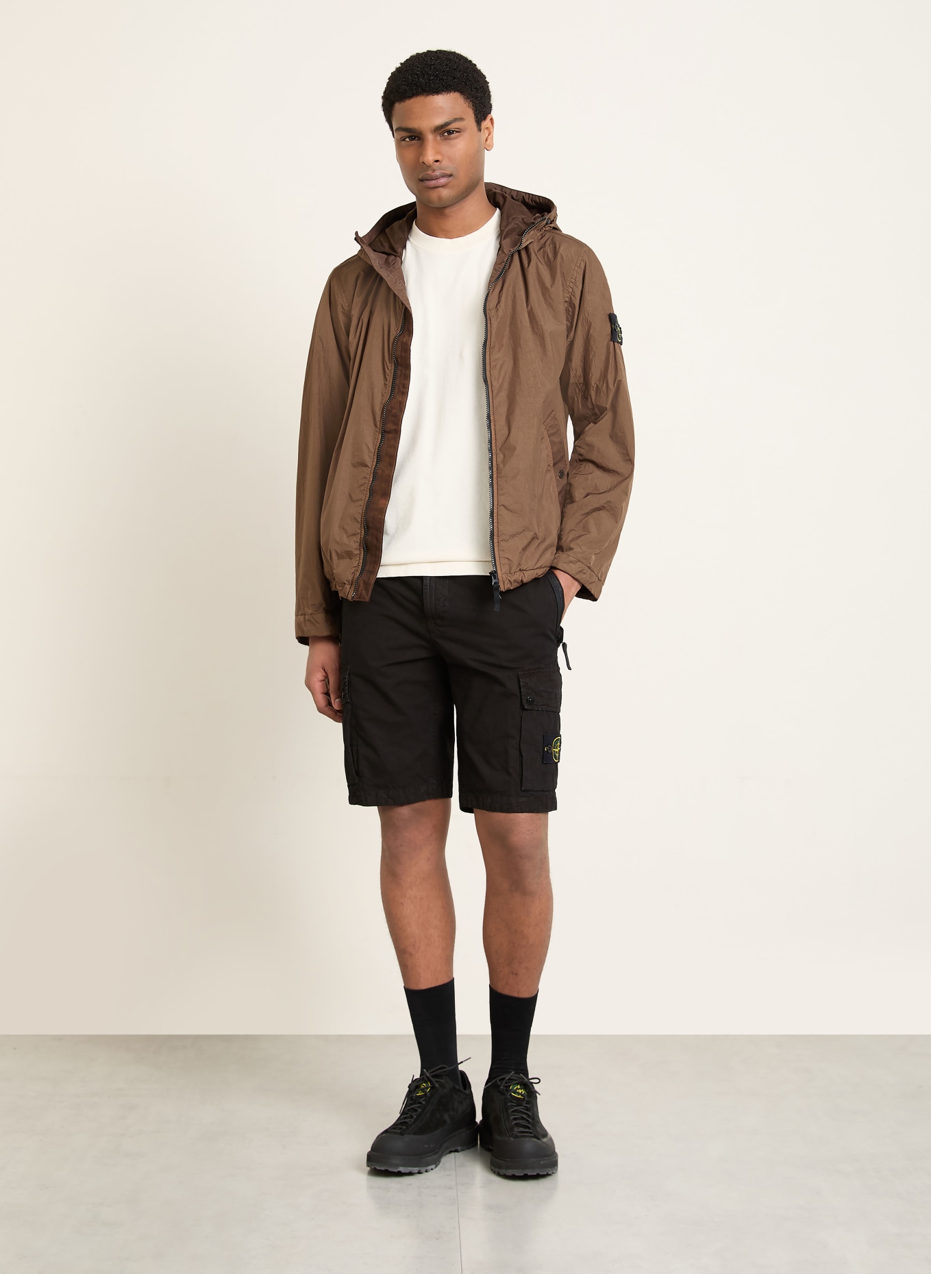 STONE ISLAND Cargoshorts: SCHWARZ