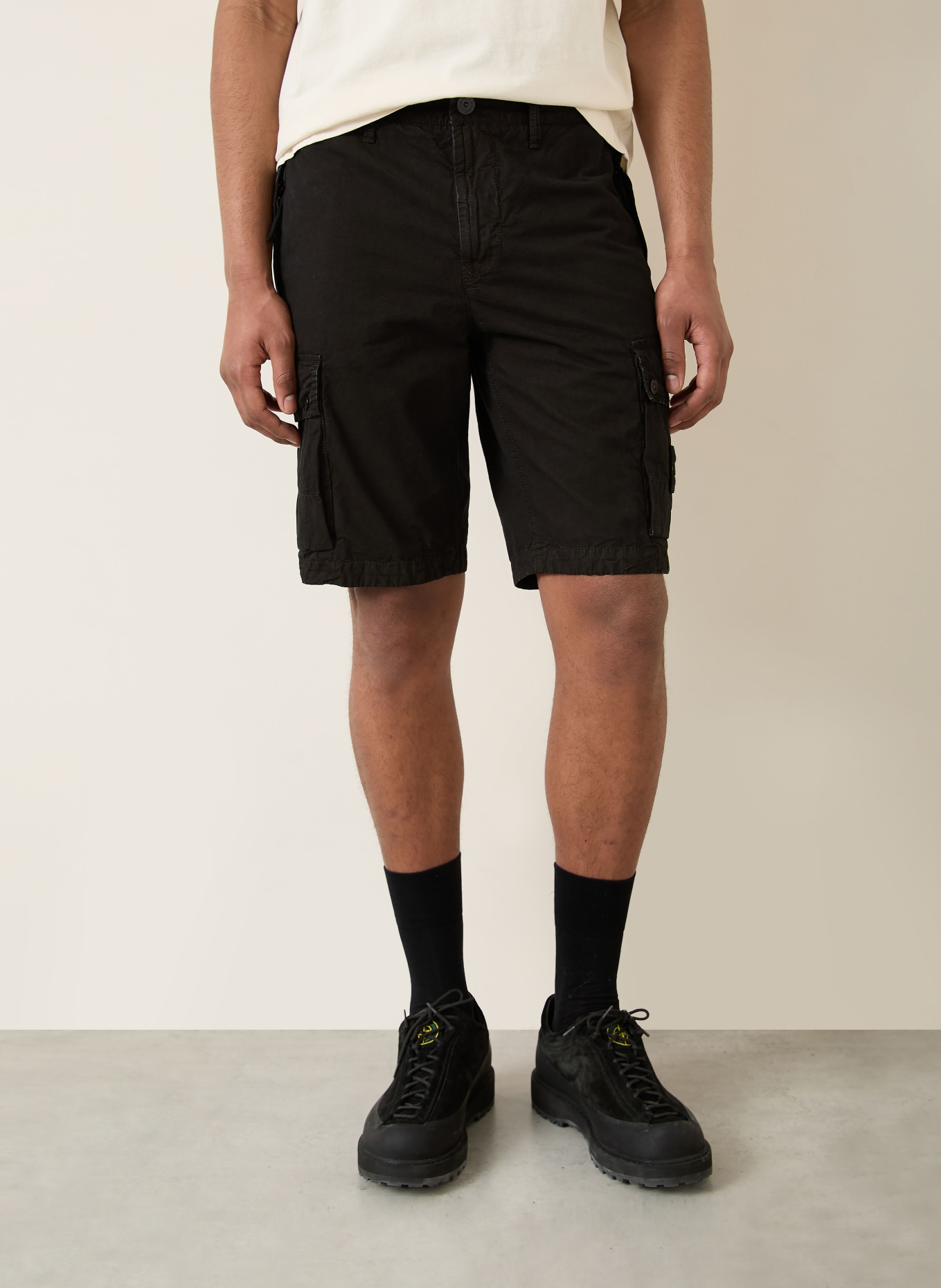 STONE ISLAND Cargoshorts: SCHWARZ