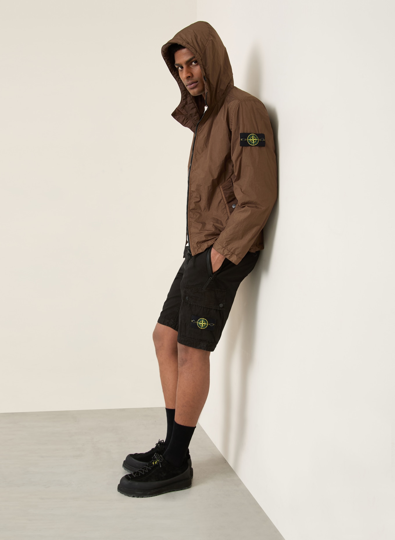 STONE ISLAND Cargoshorts: SCHWARZ
