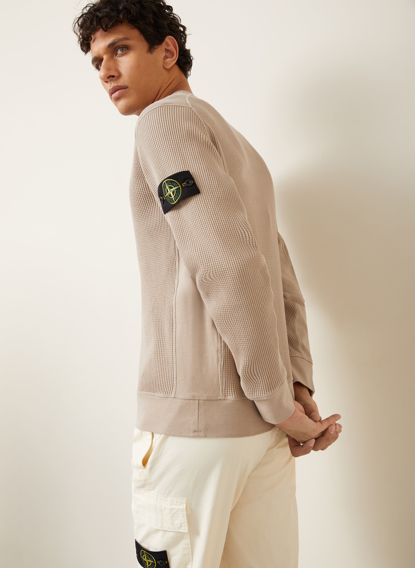 STONE ISLAND Pullover: BEIGE