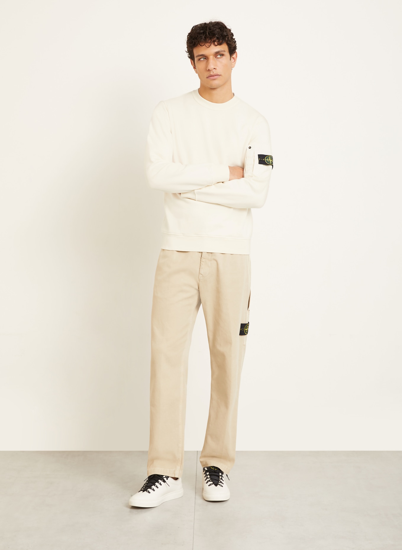 STONE ISLAND Sweatshirt: ECRU