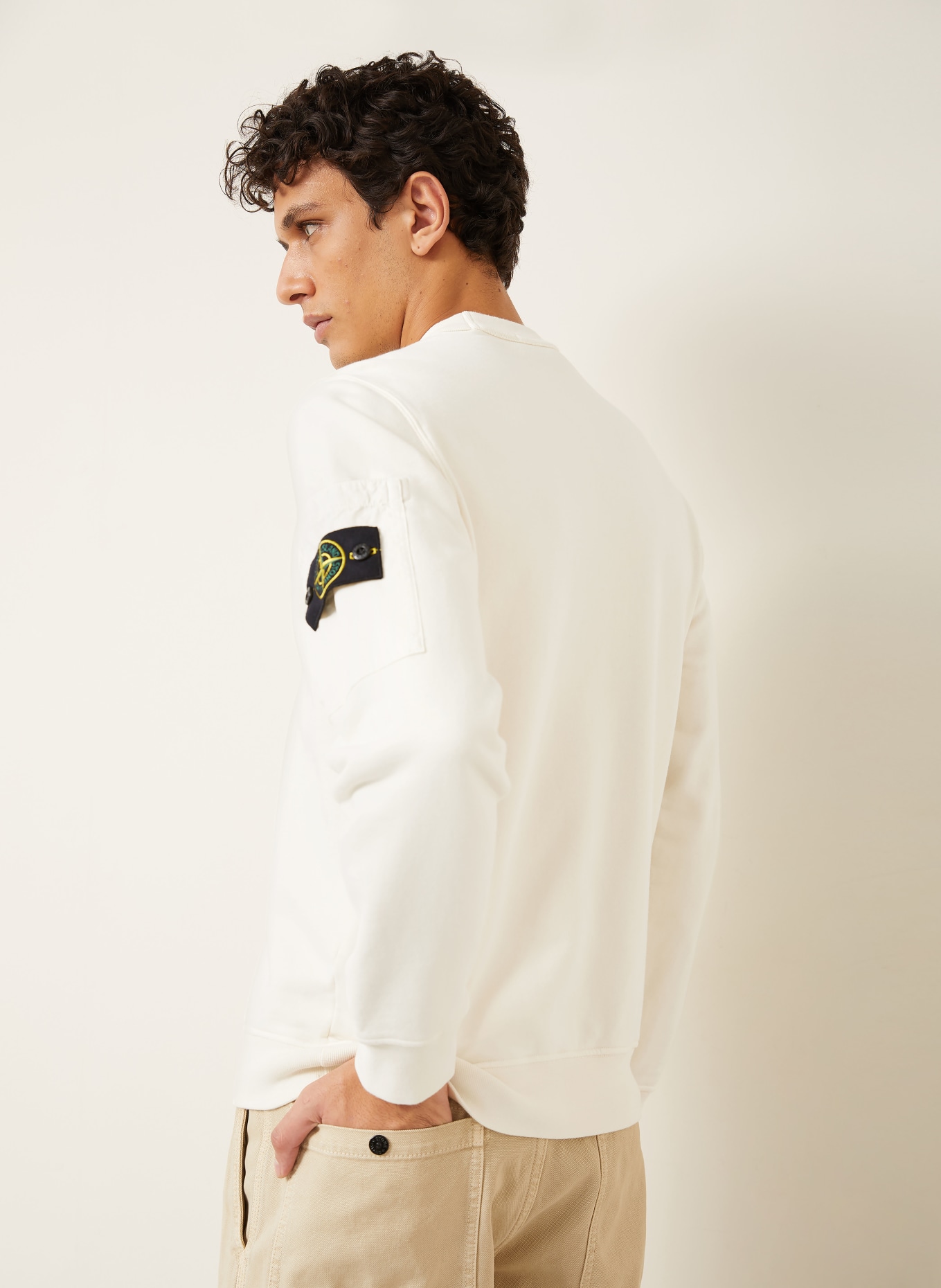 STONE ISLAND Sweatshirt: ECRU