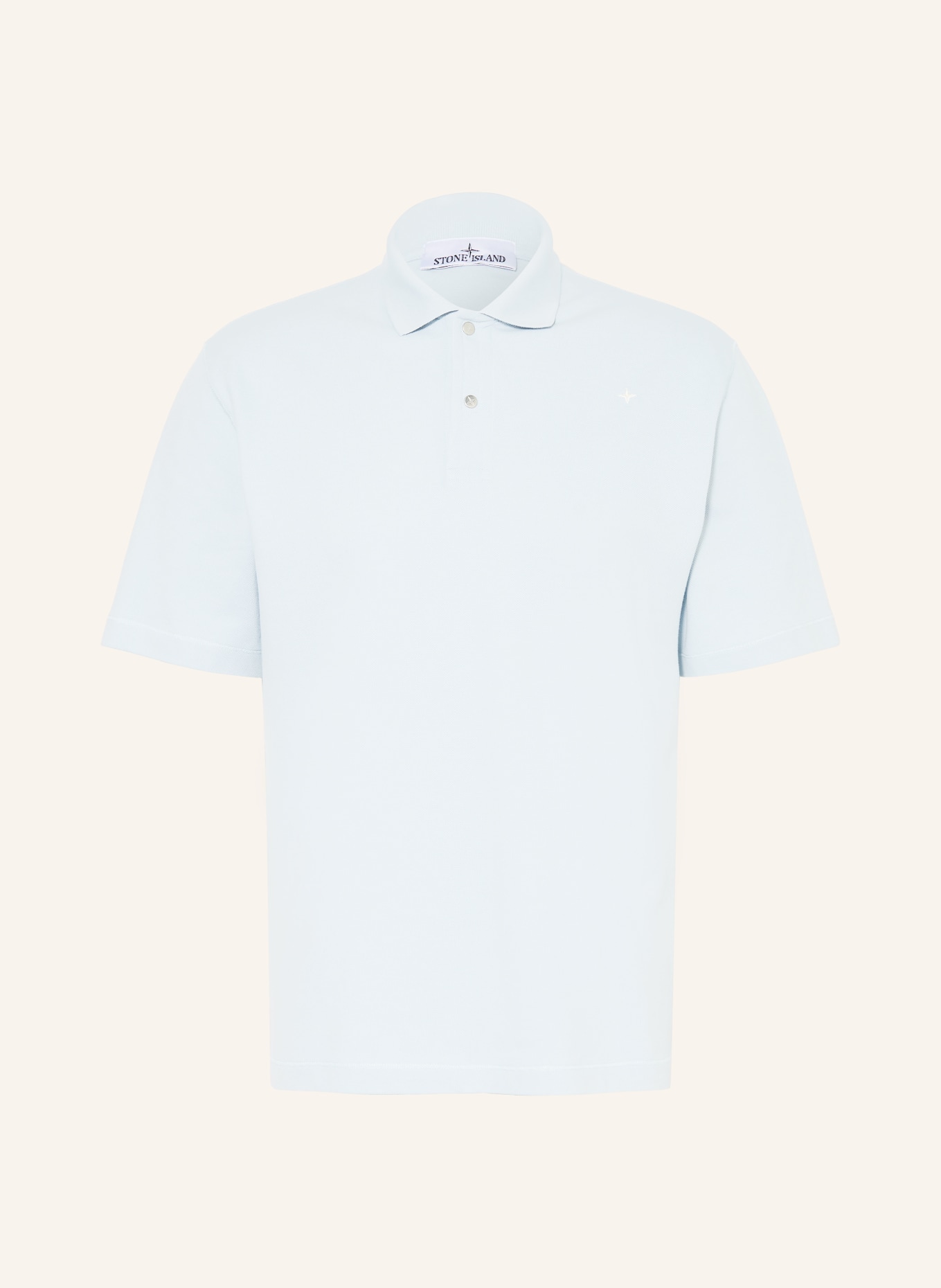 STONE ISLAND STELLINA piqué polo shirt: LIGHT BLUE