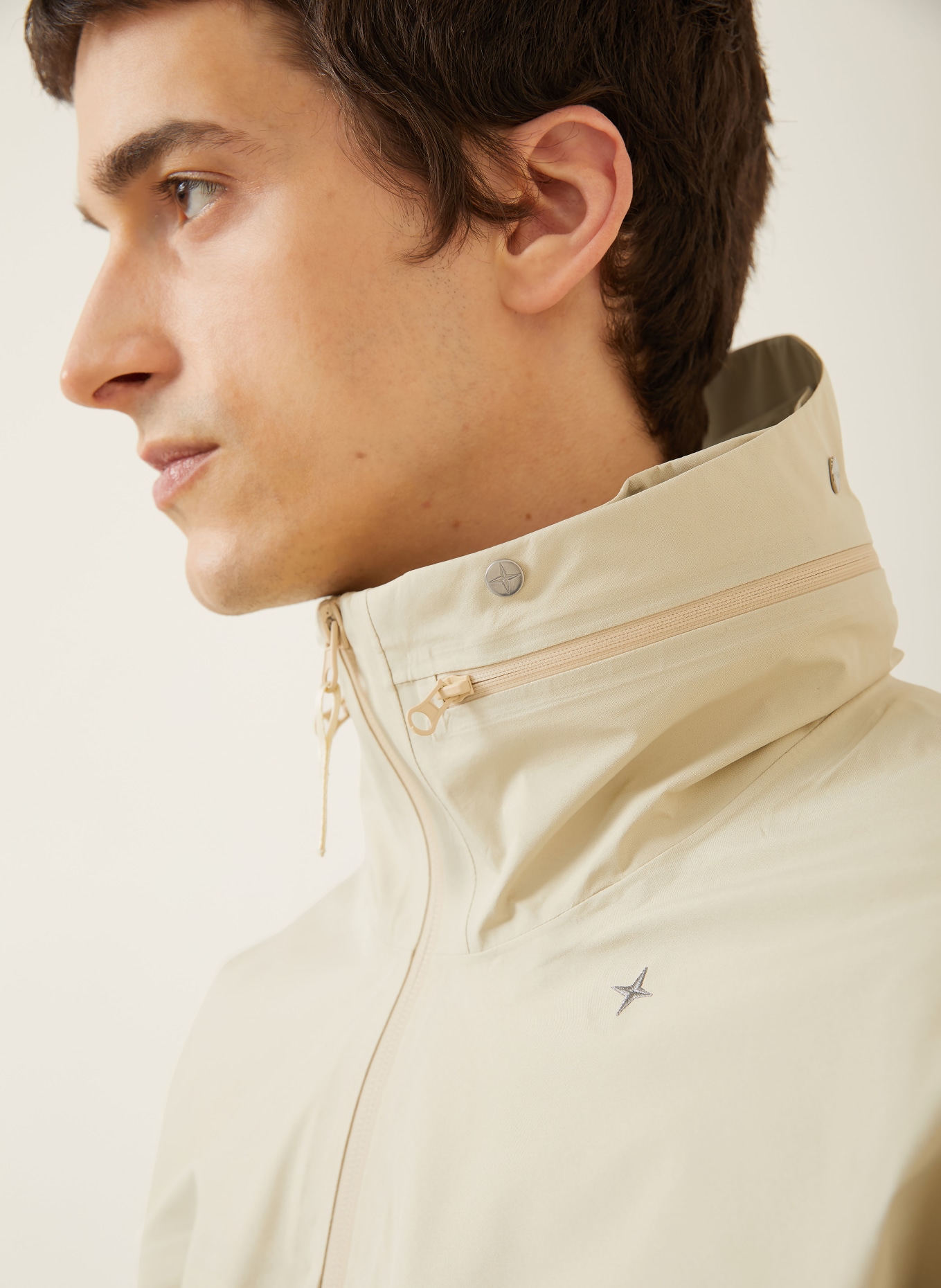 STONE ISLAND functional jacket: CREAM