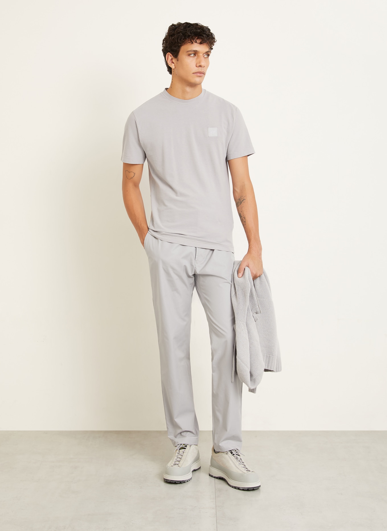 STONE ISLAND T-Shirt GHOST: HELLGRAU