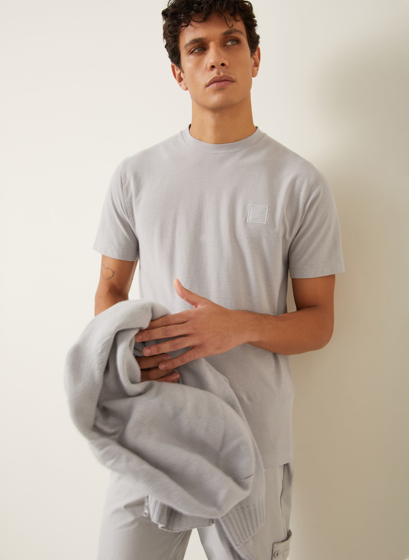 STONE ISLAND T-Shirt GHOST: HELLGRAU