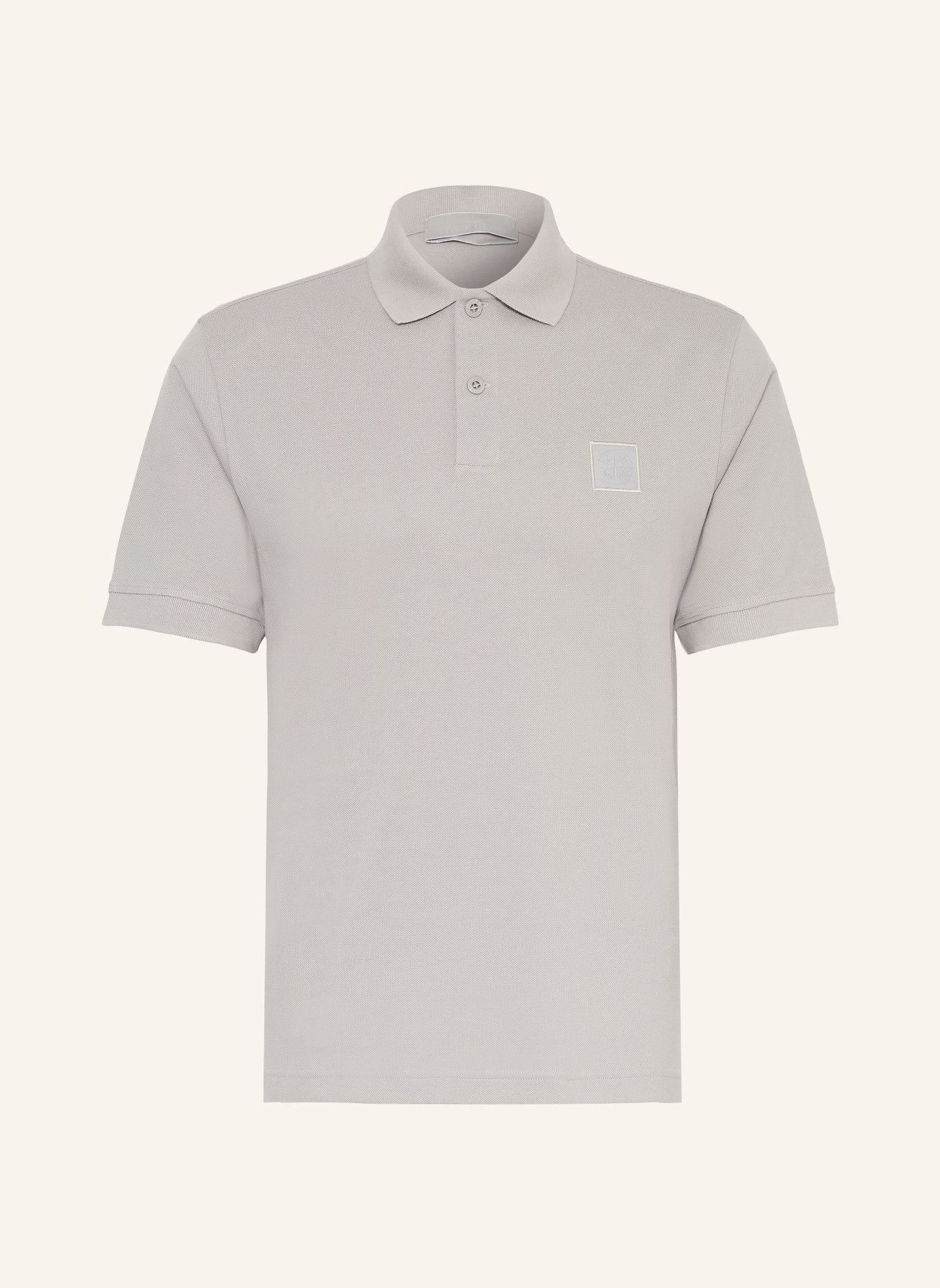 STONE ISLAND Piqué polo shirt GHOST: LIGHT GRAY