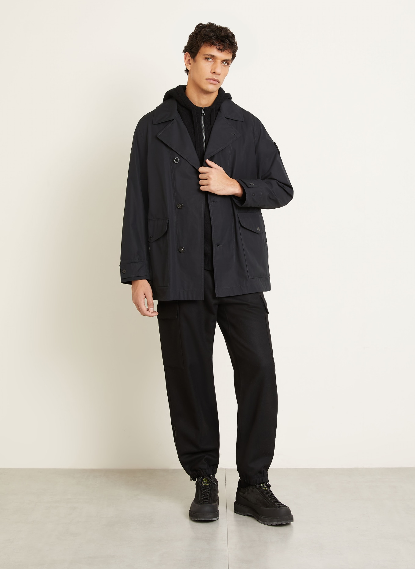 STONE ISLAND GHOST functional jacket: BLACK