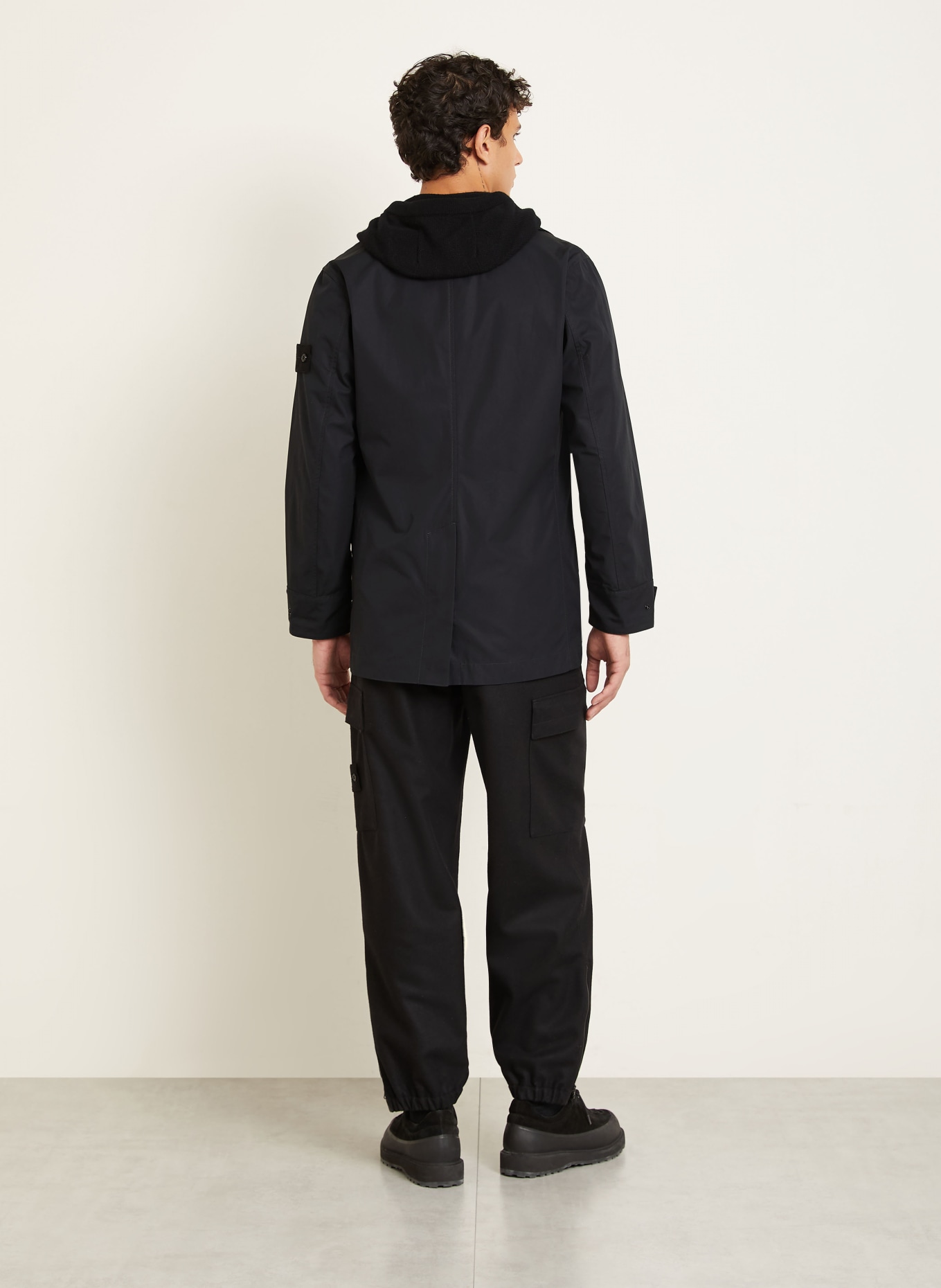 STONE ISLAND GHOST functional jacket: BLACK