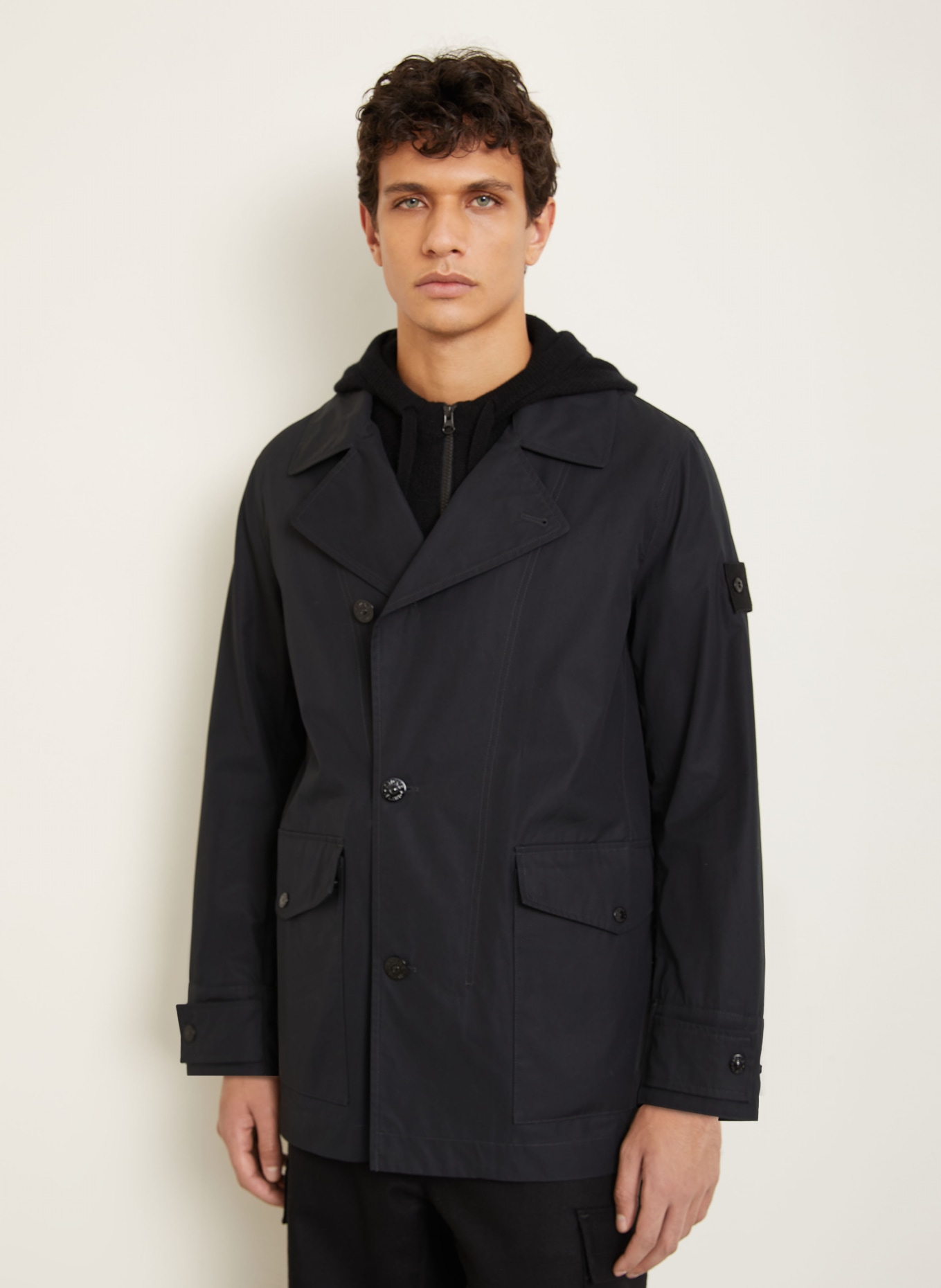 STONE ISLAND GHOST functional jacket: BLACK