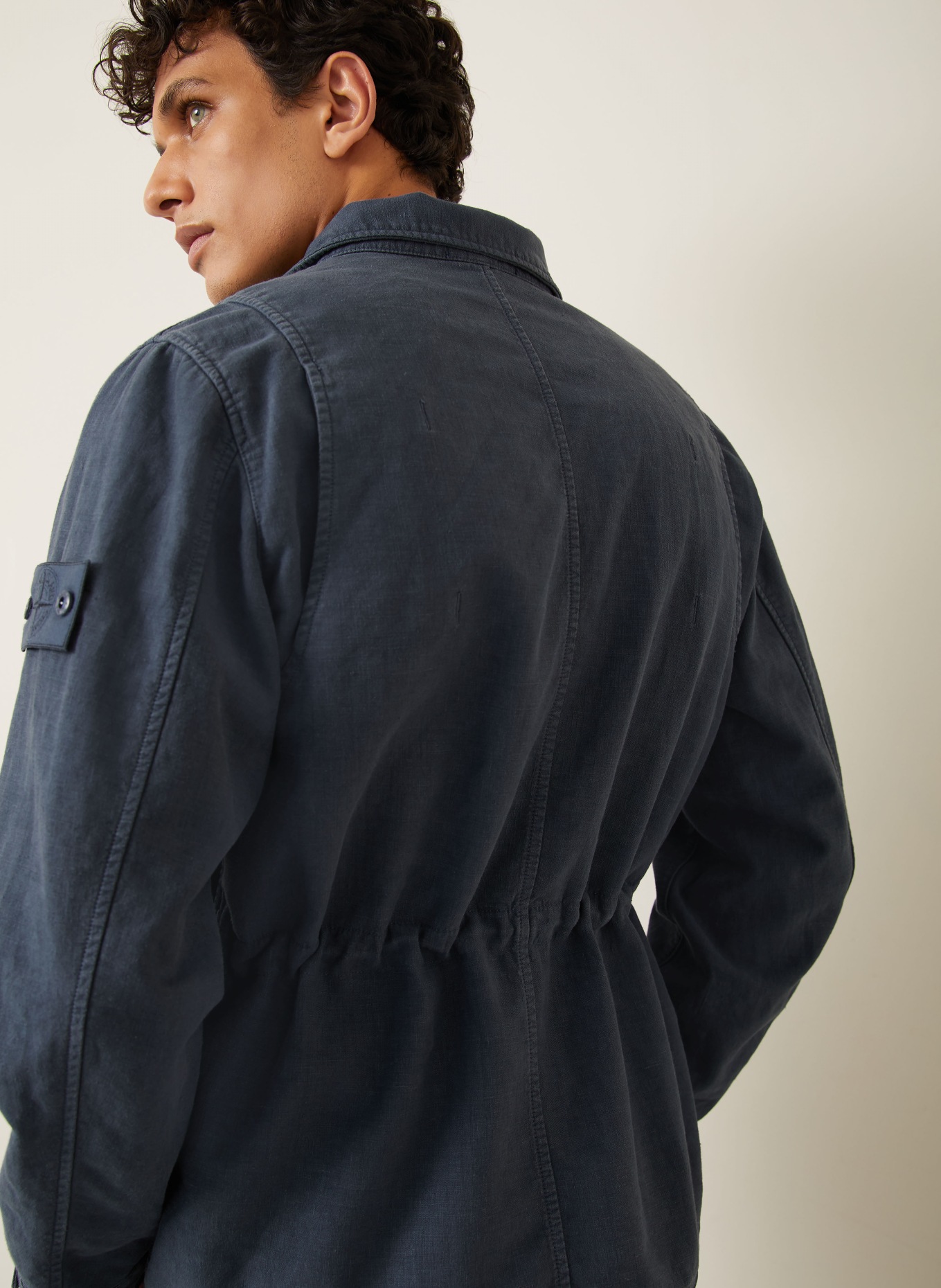 STONE ISLAND Field jacket GHOST with drawstrings: DARK GRAY