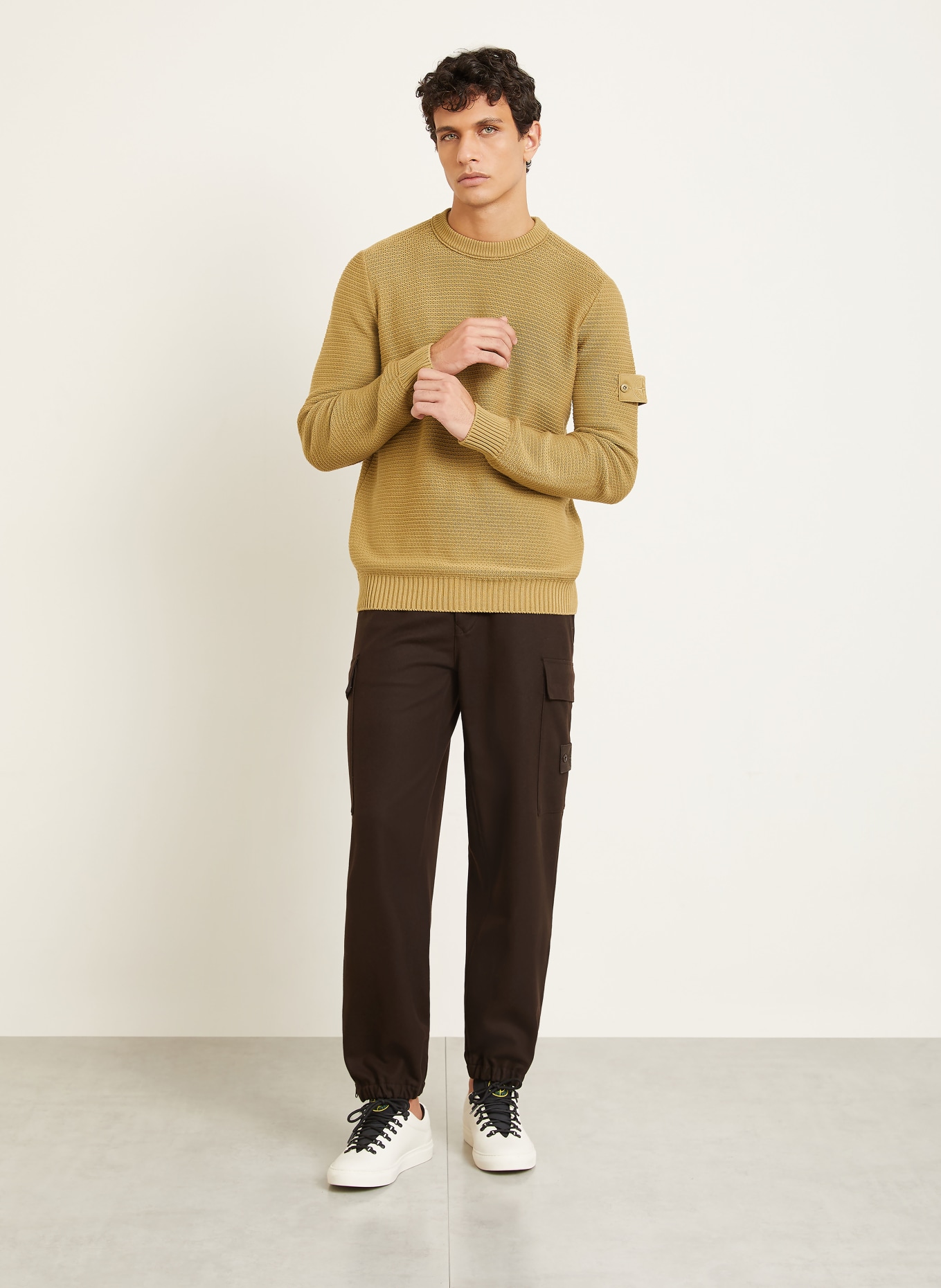 STONE ISLAND GHOST sweater: COGNAC
