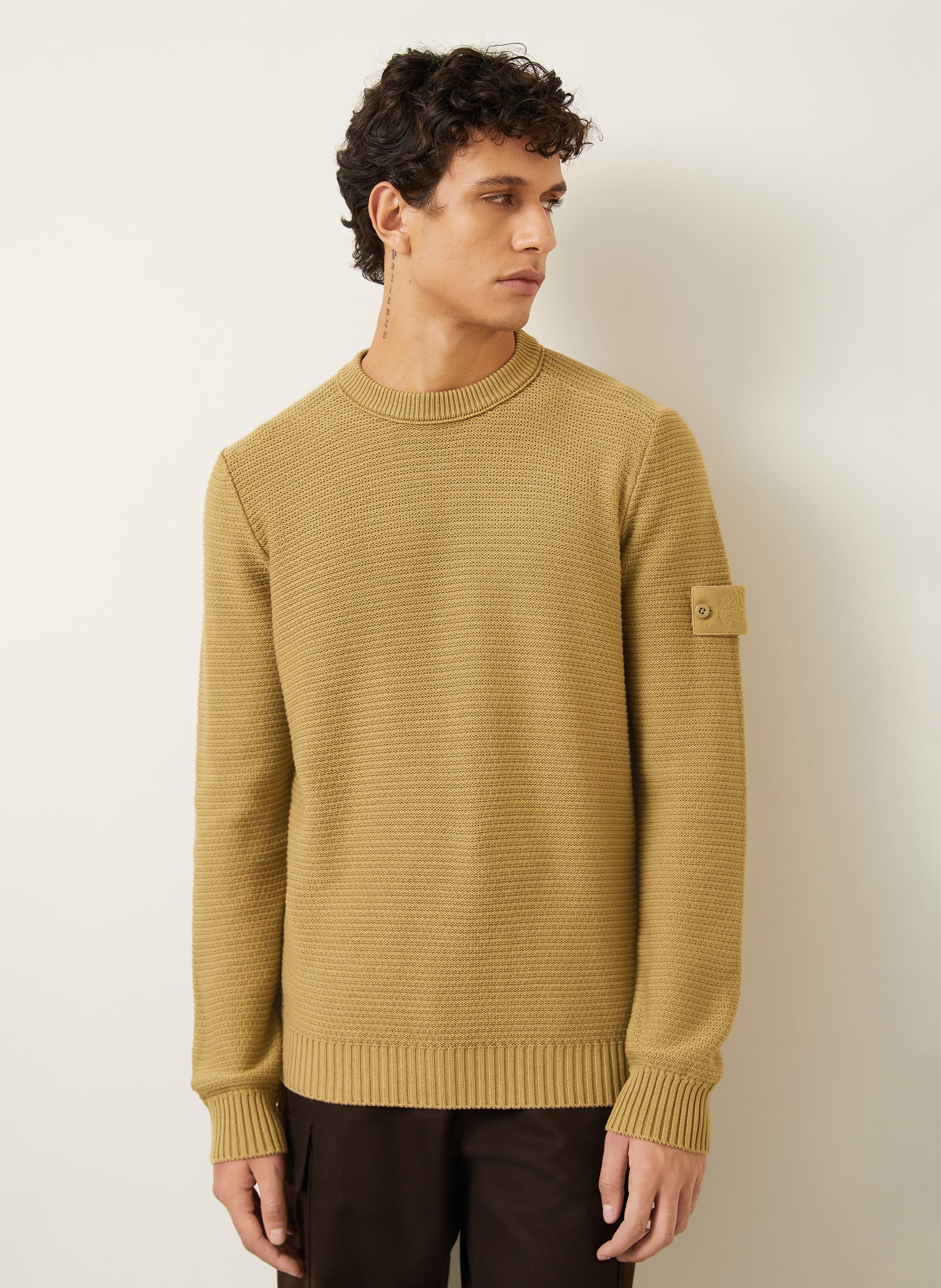STONE ISLAND GHOST sweater: COGNAC