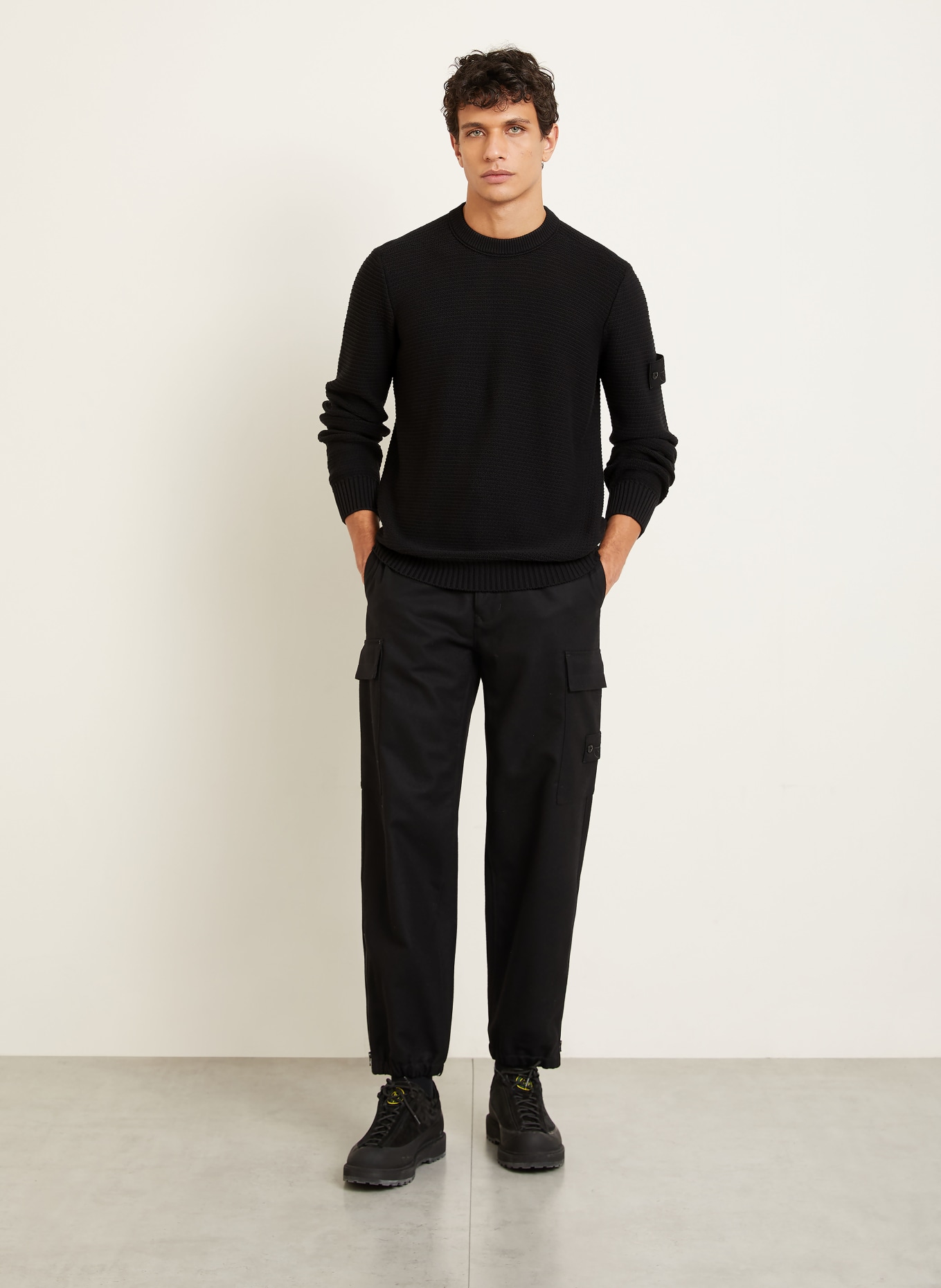 STONE ISLAND Pullover GHOST: SCHWARZ