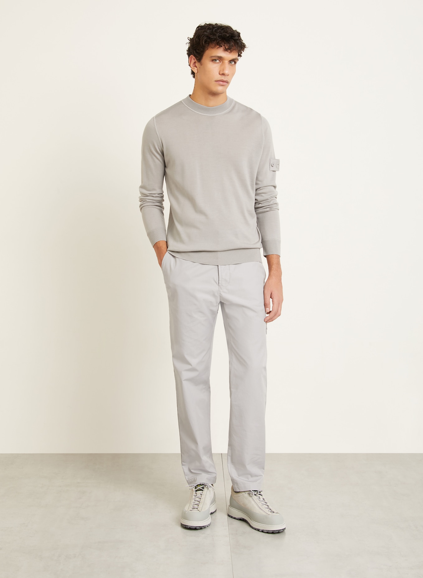 STONE ISLAND GHOST sweater: LIGHT GRAY