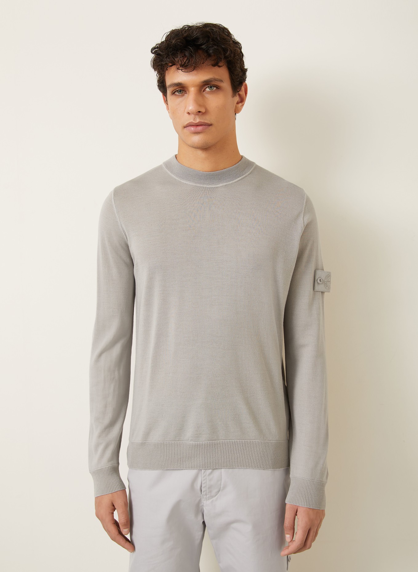 STONE ISLAND GHOST sweater: LIGHT GRAY