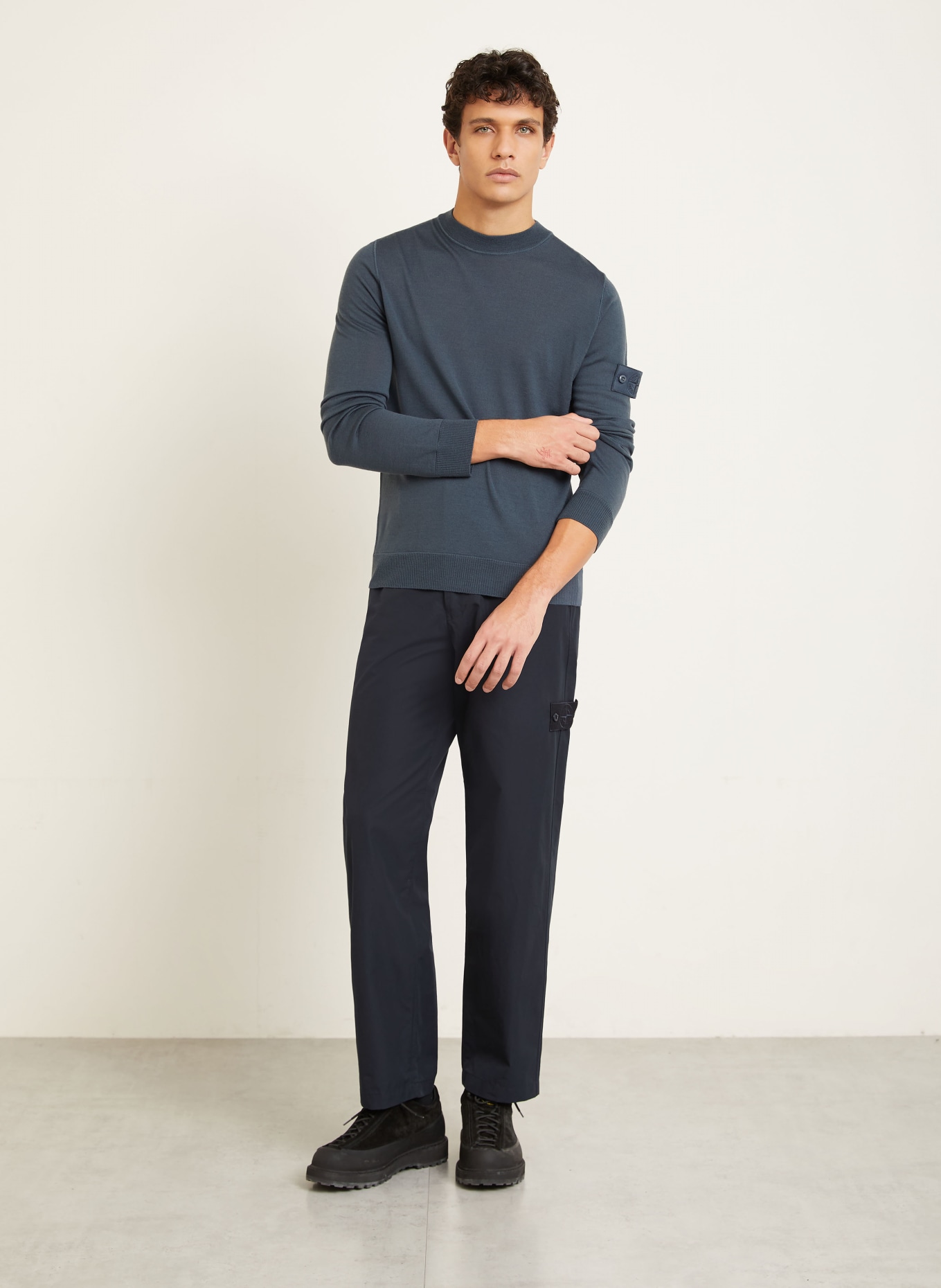 STONE ISLAND Pullover GHOST: BLAUGRAU