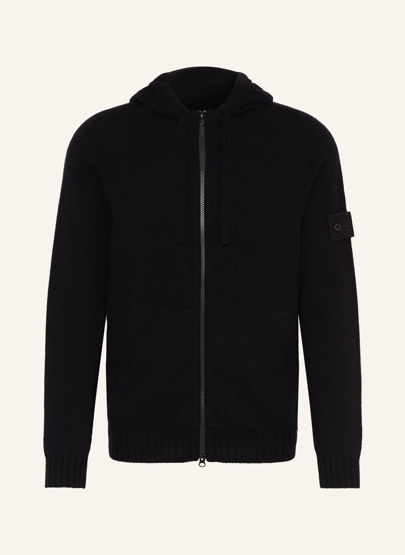 STONE ISLAND GHOST cardigan in cashmere: BLACK