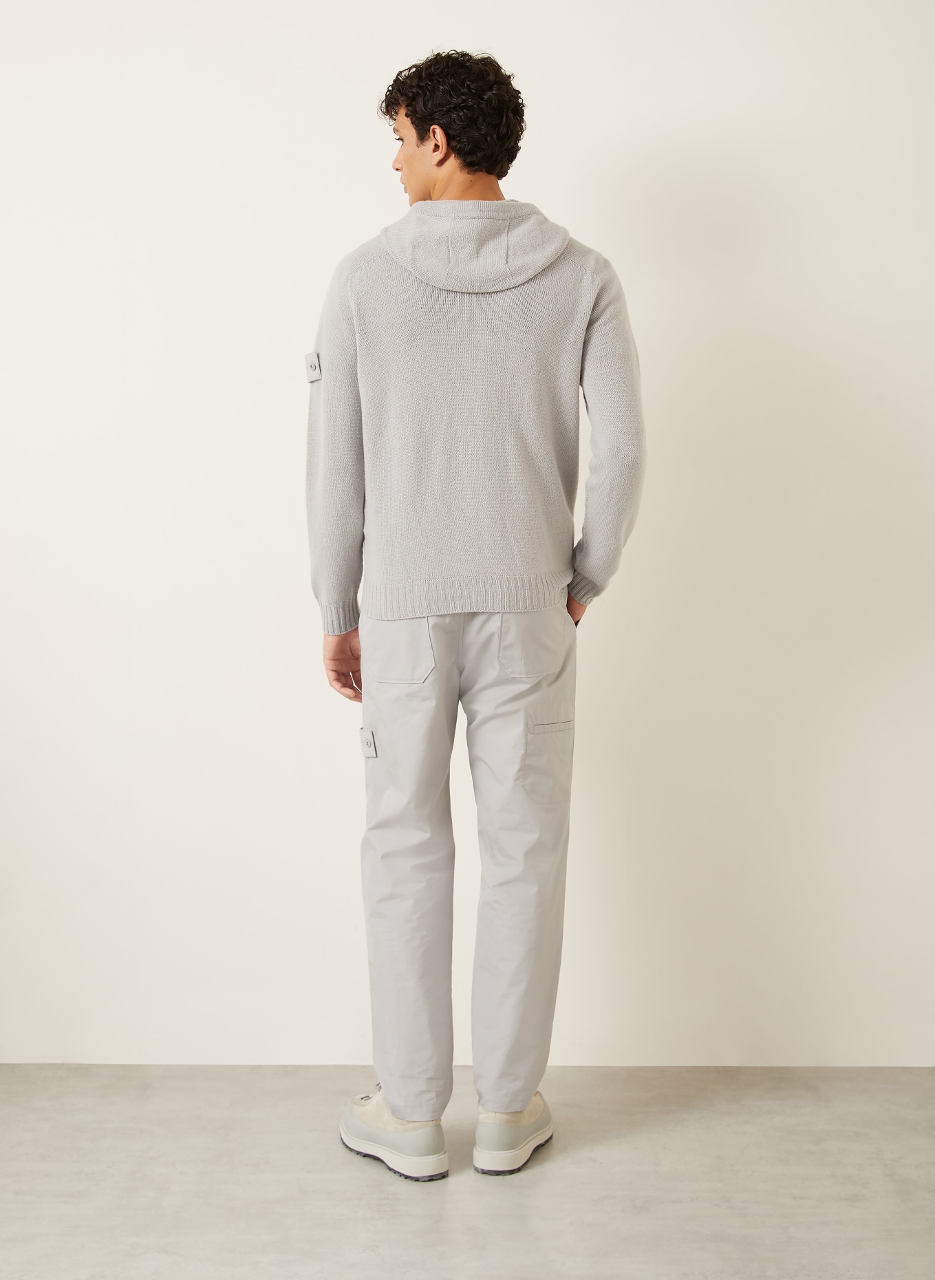 STONE ISLAND GHOST cardigan in cashmere: LIGHT GRAY