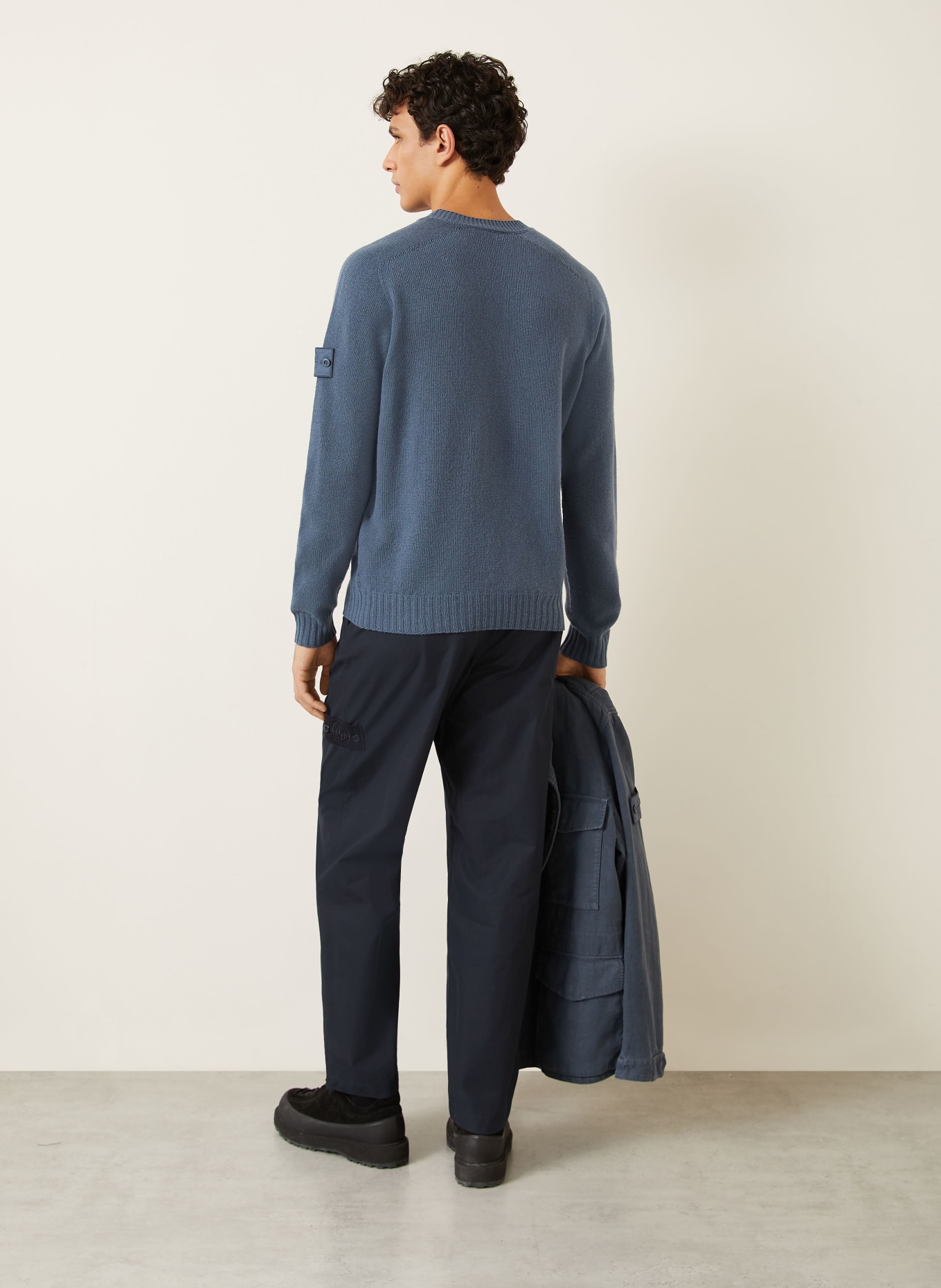 STONE ISLAND Cashmere-Pullover GHOST: BLAUGRAU