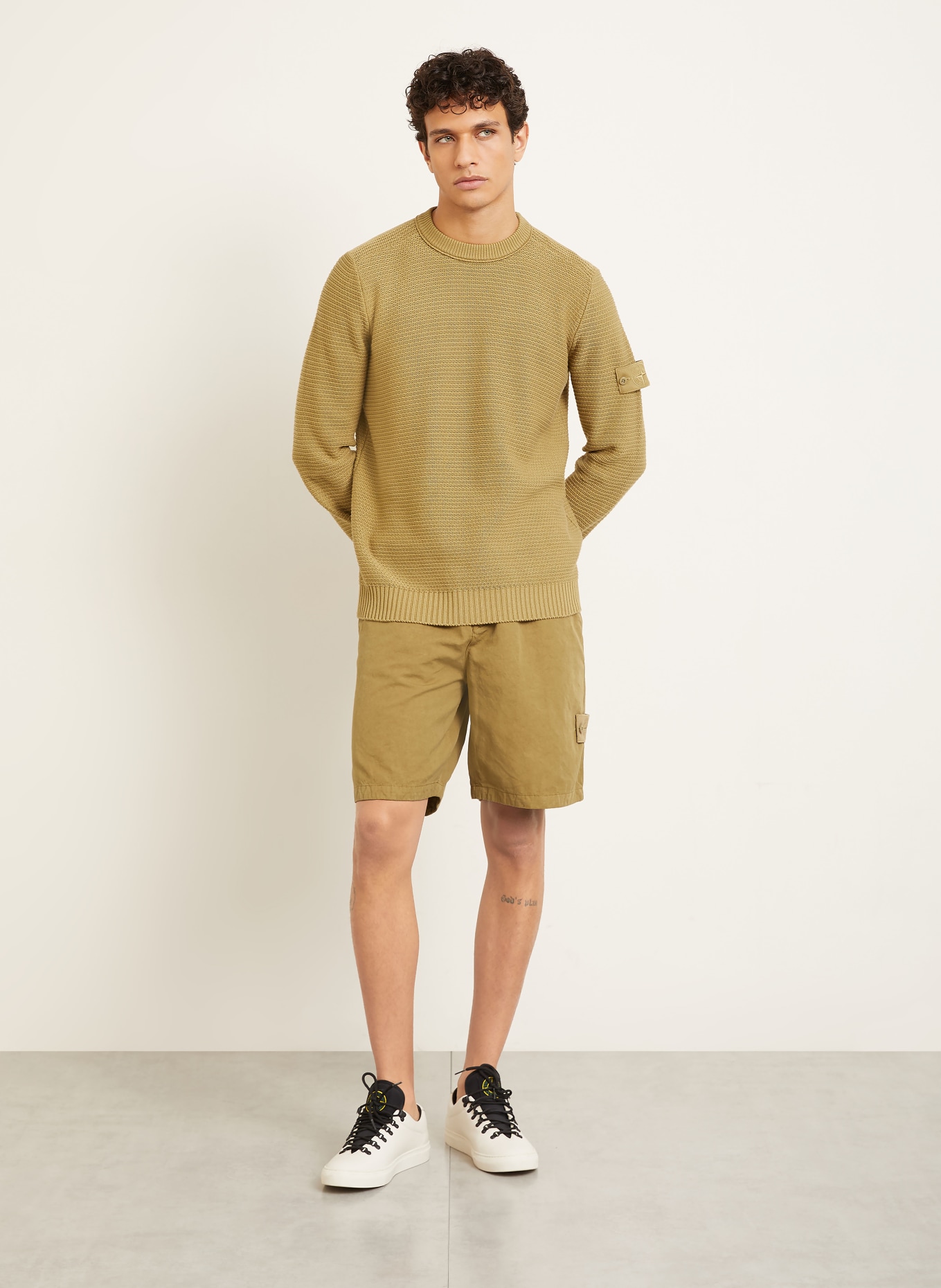 STONE ISLAND Shorts GHOST: CAMEL