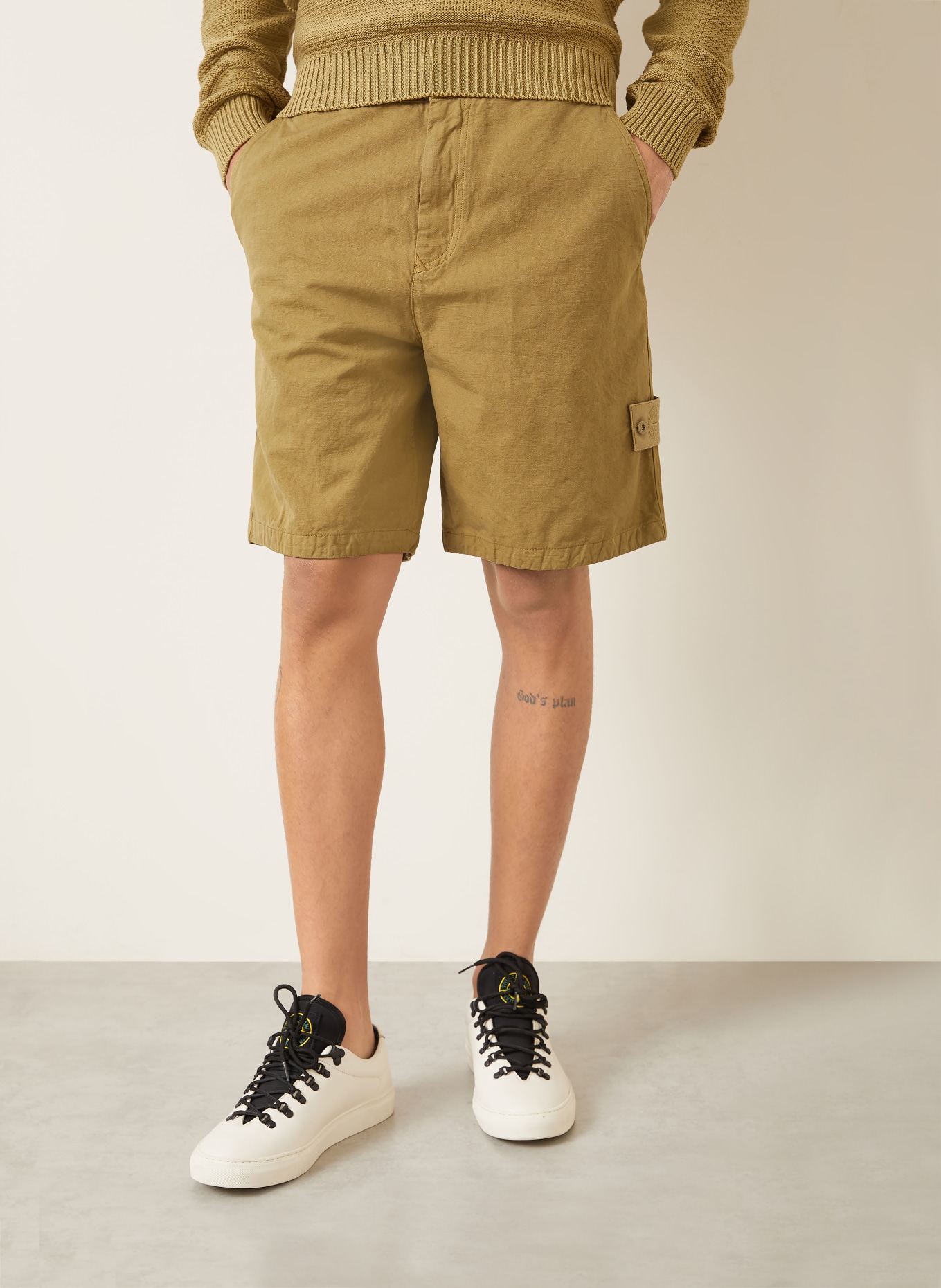 STONE ISLAND Shorts GHOST: CAMEL