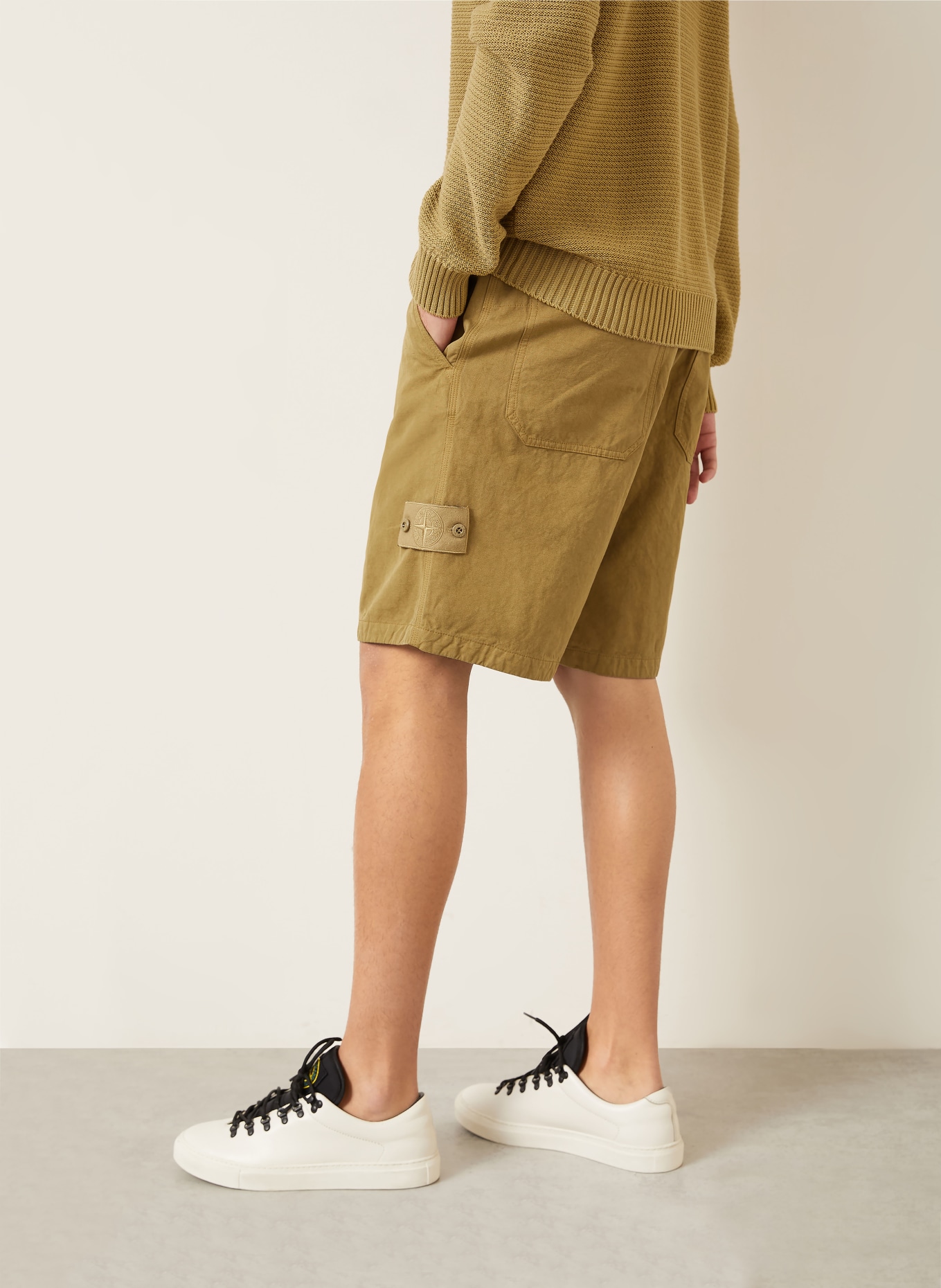 STONE ISLAND Shorts GHOST: CAMEL