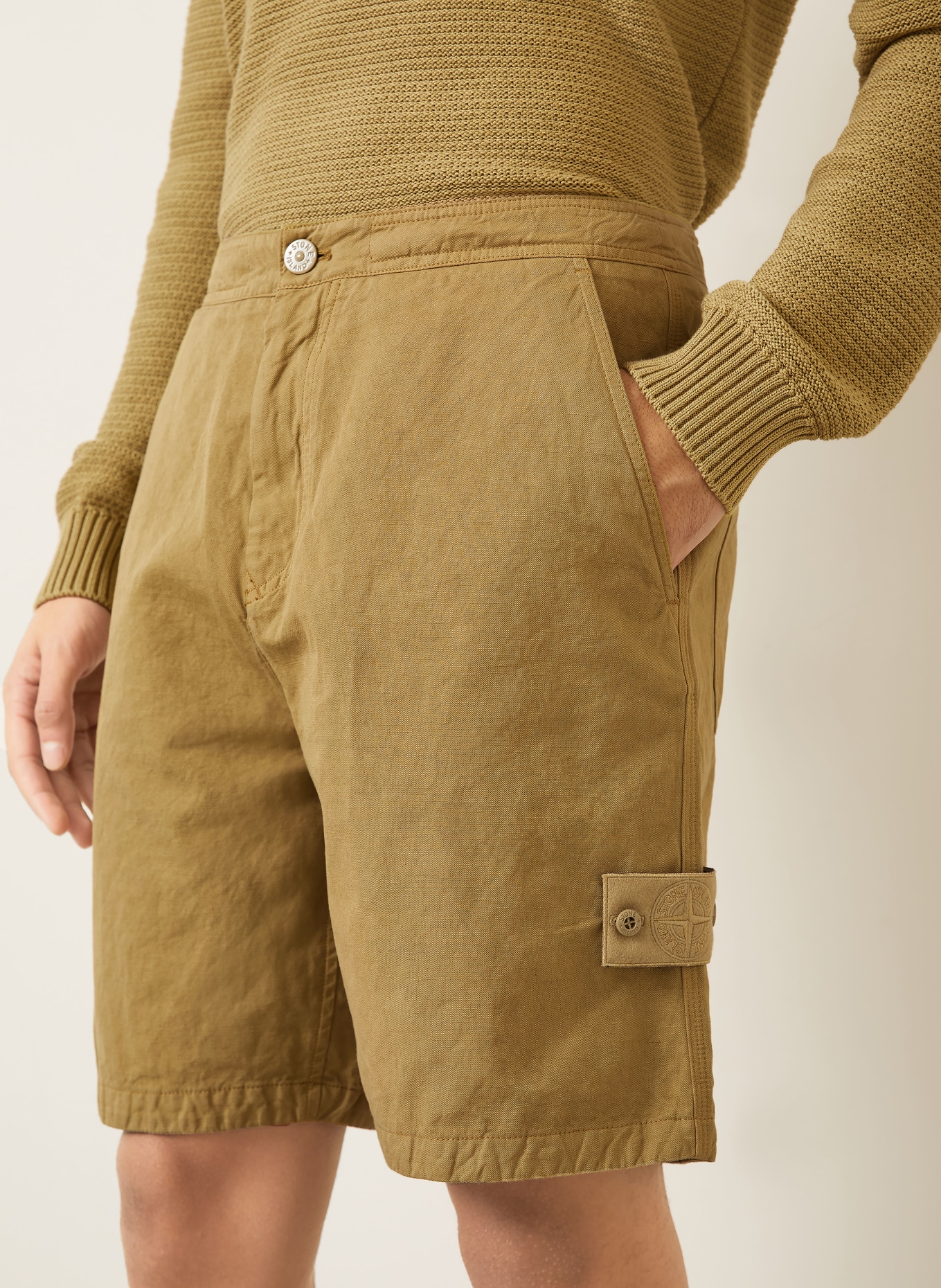 STONE ISLAND Shorts GHOST: CAMEL