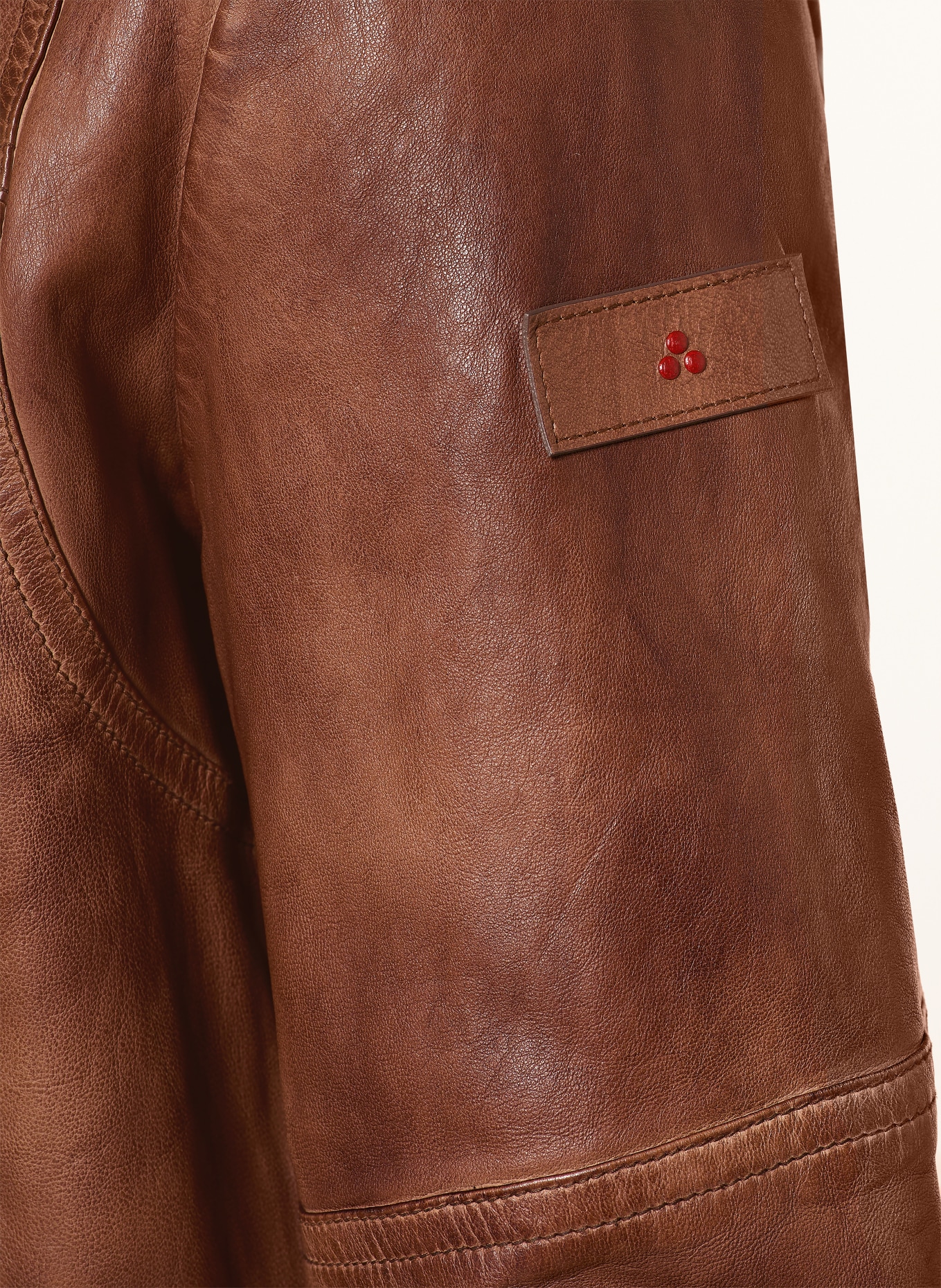 PEUTEREY SAGUARO leather jacket: BROWN