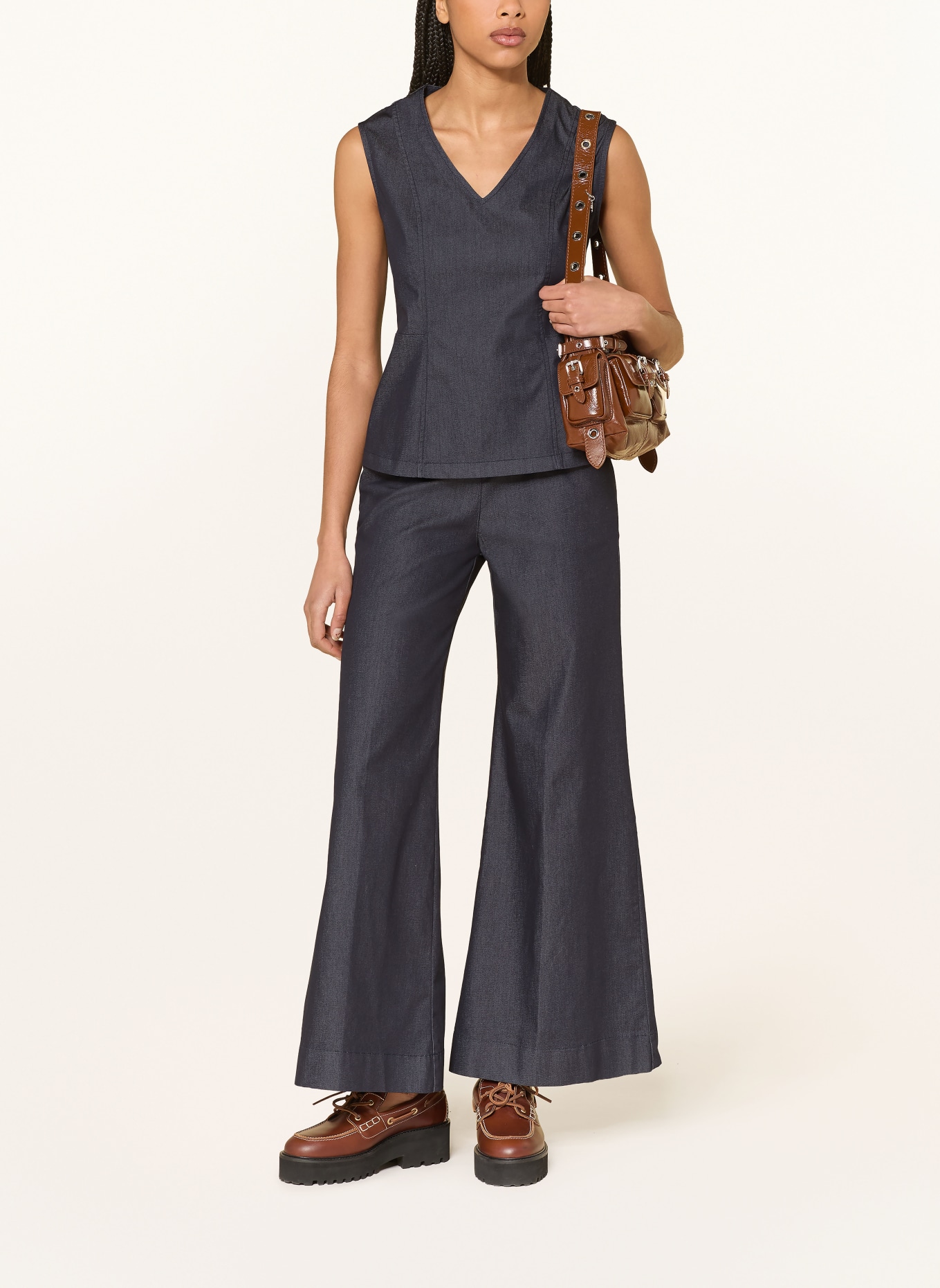 MRS & HUGS Marlenehose: DUNKELBLAU