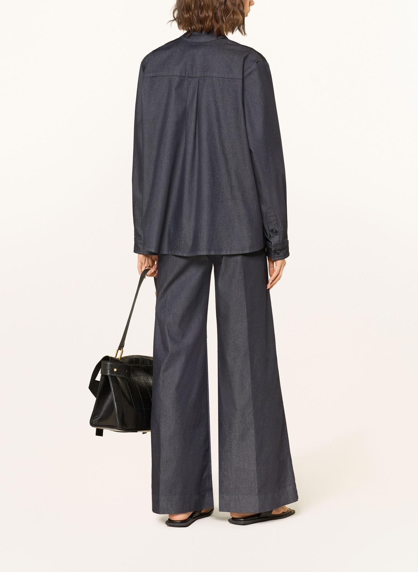 MRS & HUGS Denim-look blouse: DARK BLUE