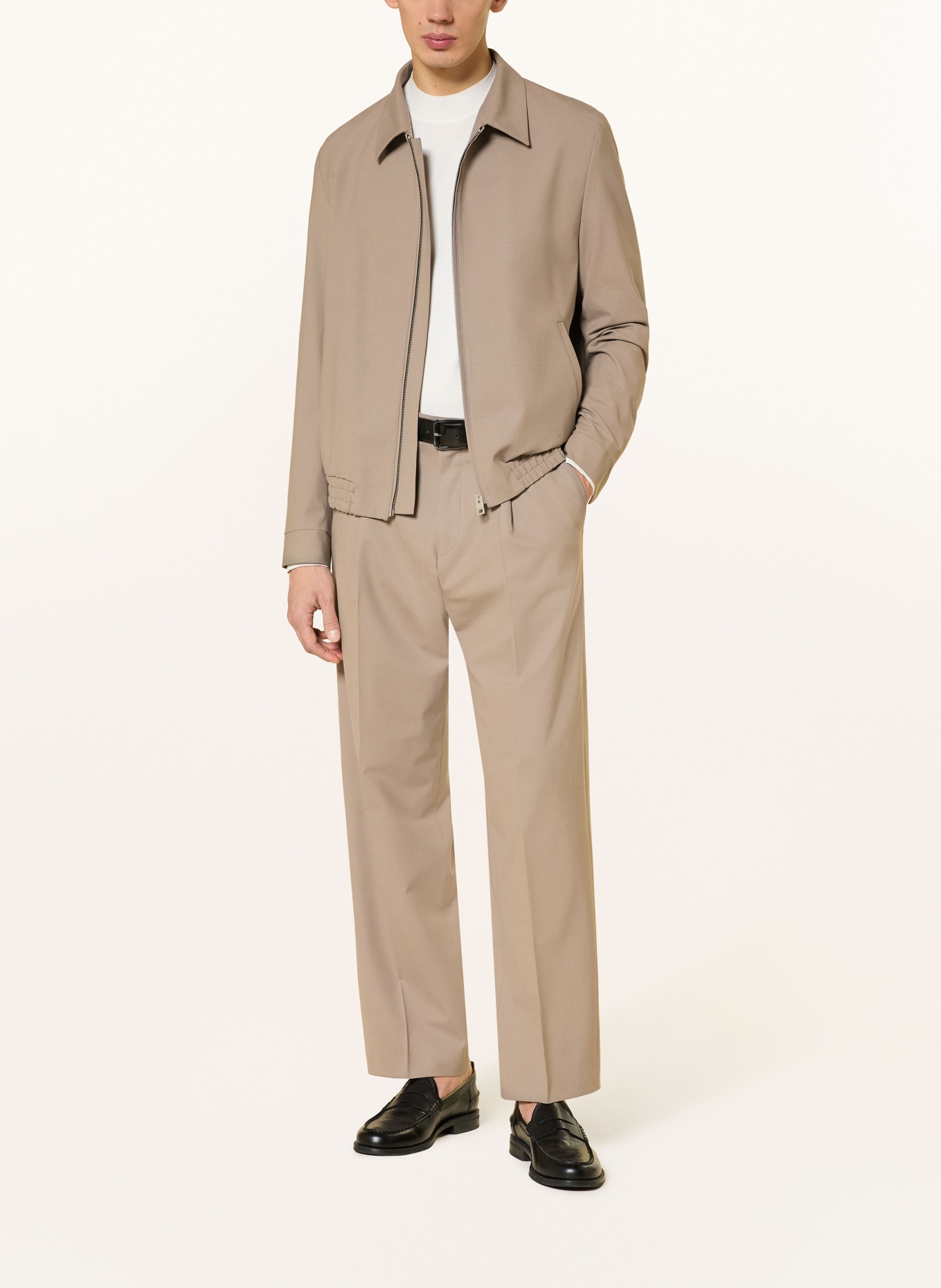 HUGO Spodnie garniturowe TONY Modern Fit: 237 Light/Pastel Brown