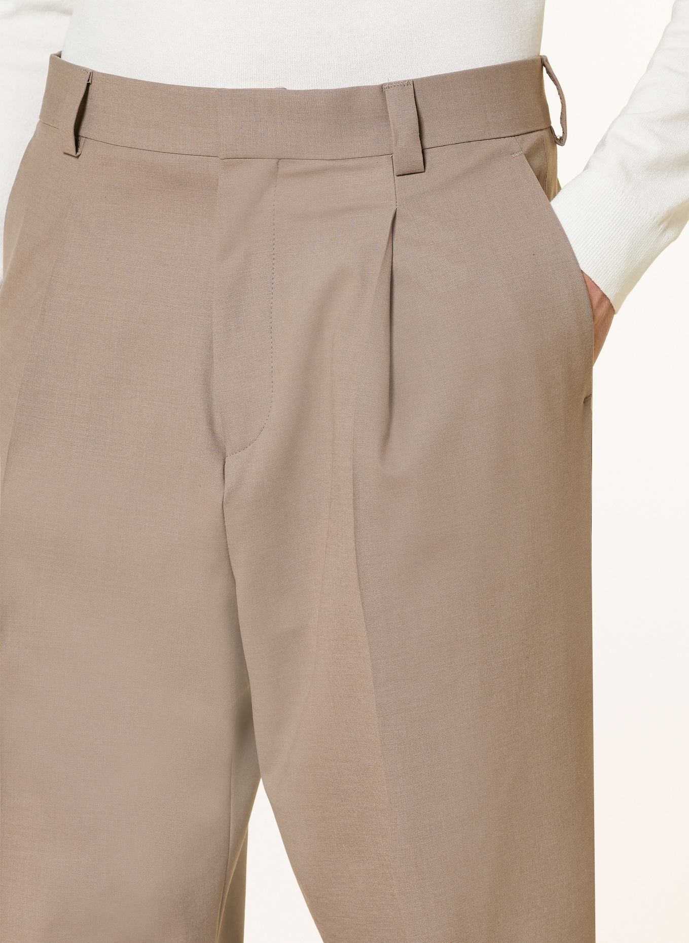 HUGO Spodnie garniturowe TONY Modern Fit: 237 Light/Pastel Brown