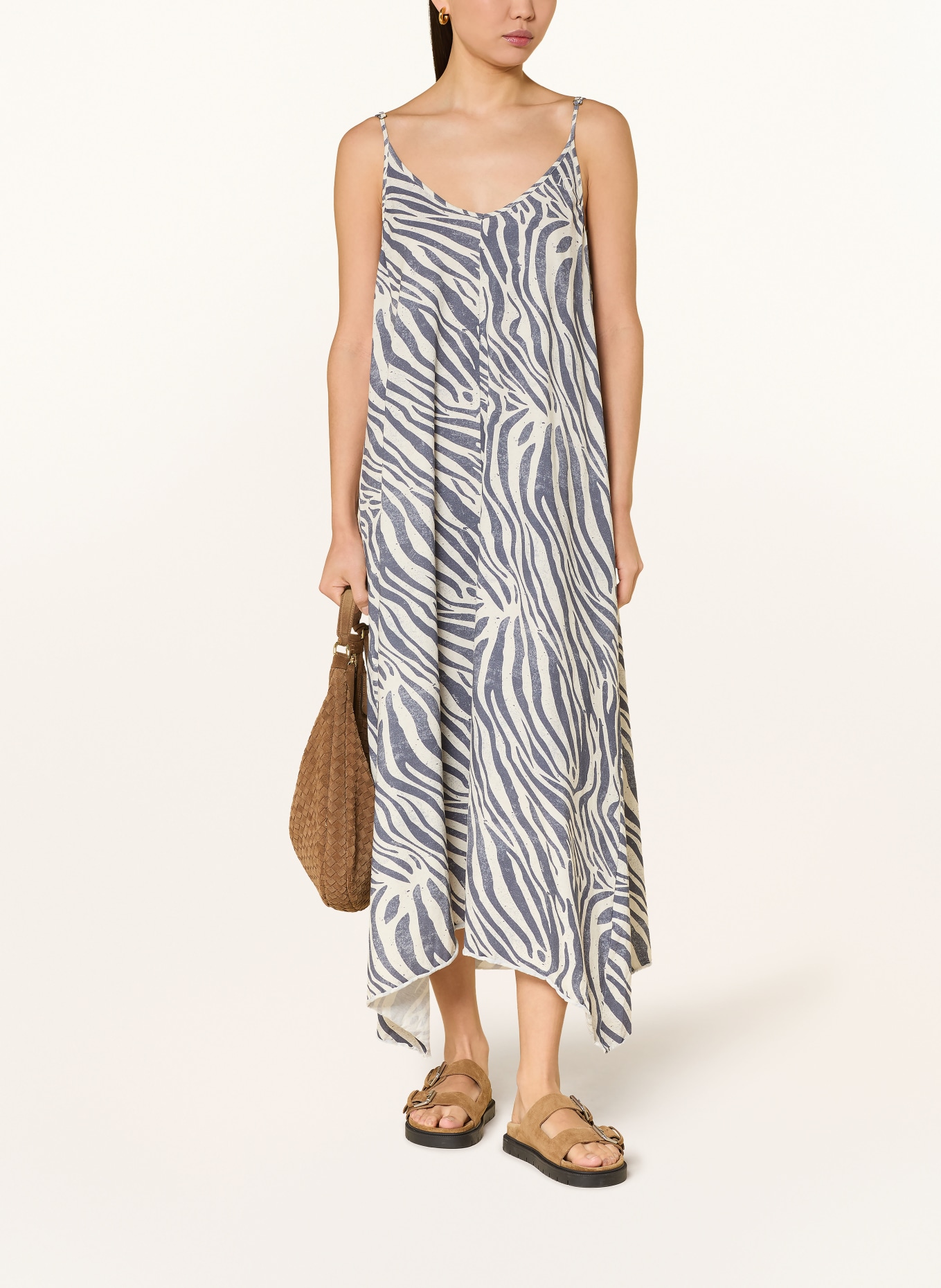 10DAYS jersey dress: CREAM / BLACK