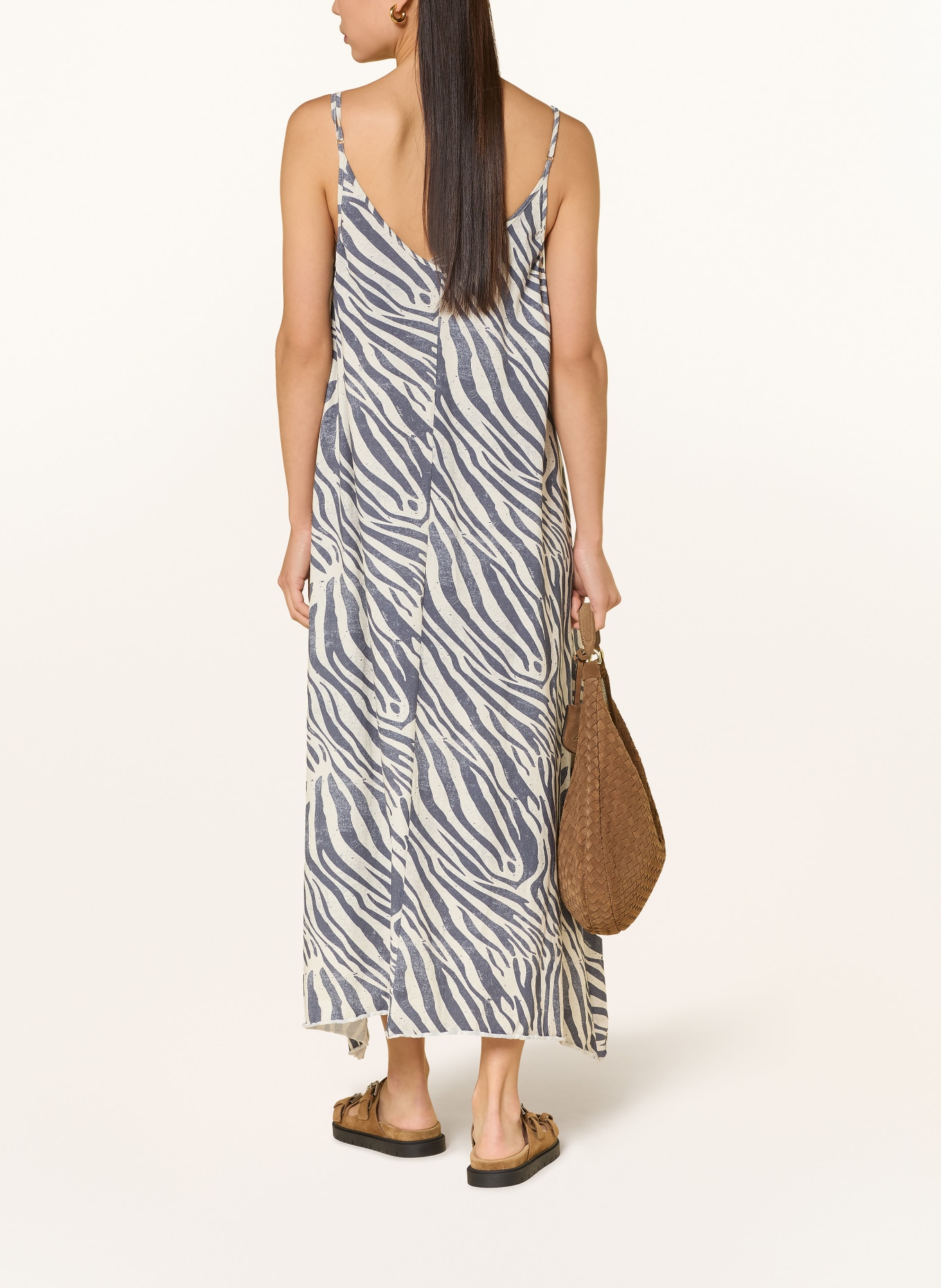 10DAYS jersey dress: CREAM / BLACK