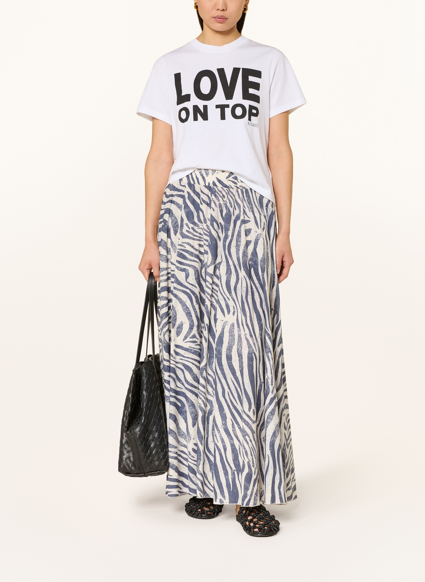 10DAYS T-Shirt: WEISS / SCHWARZ