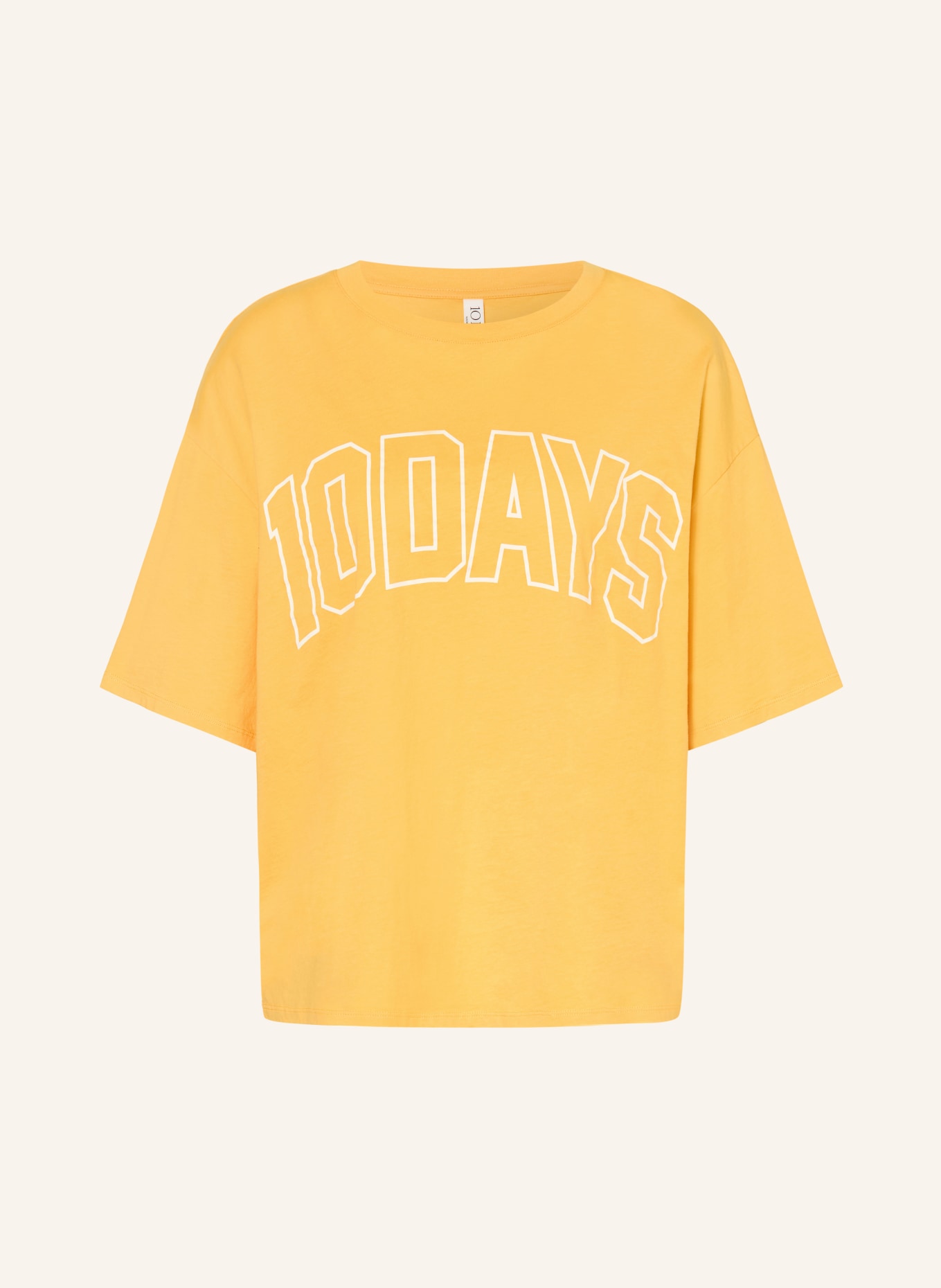 10DAYS T-Shirt: GELB / WEISS