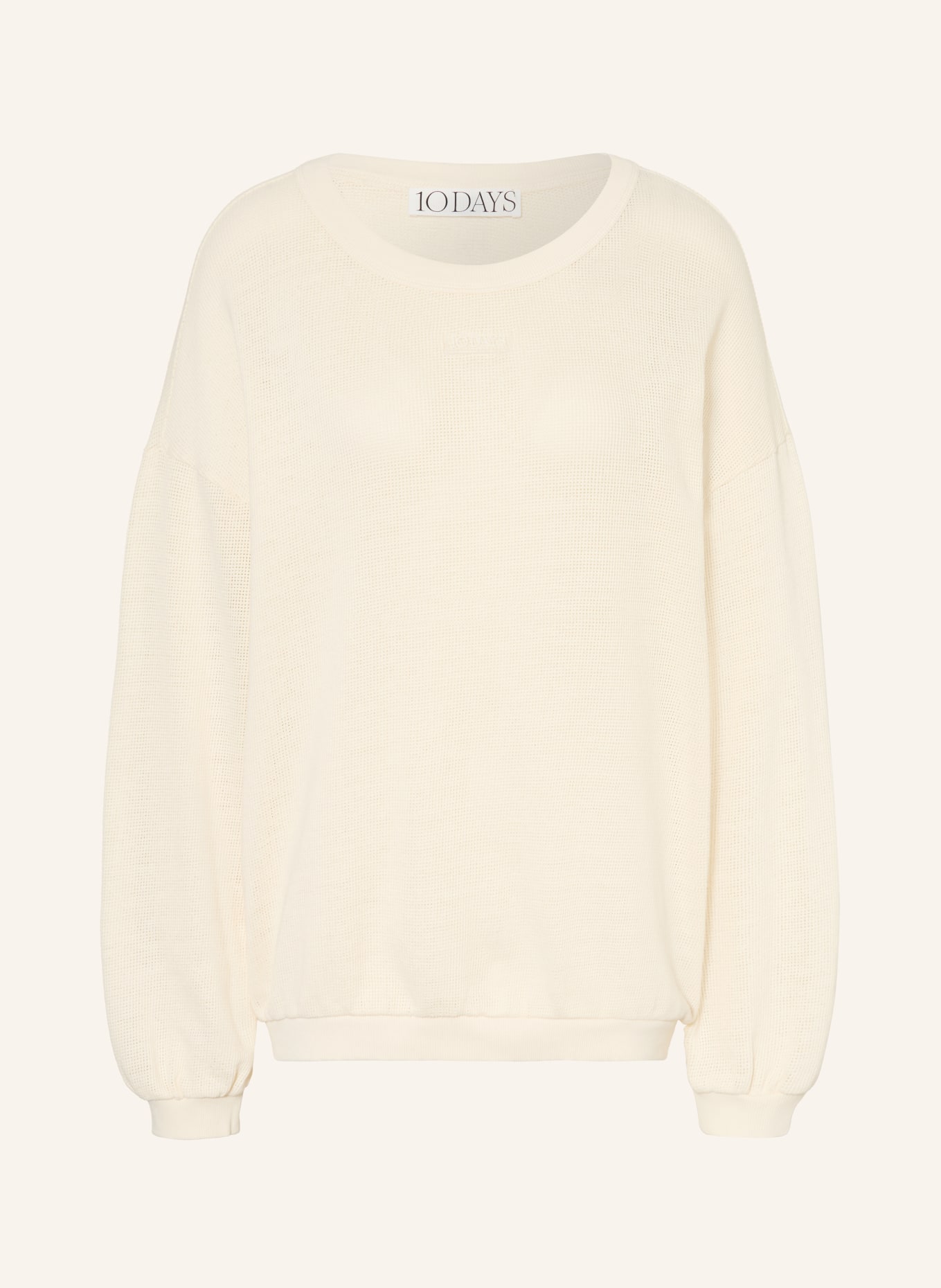 10DAYS Oversized-Sweatshirt: ECRU