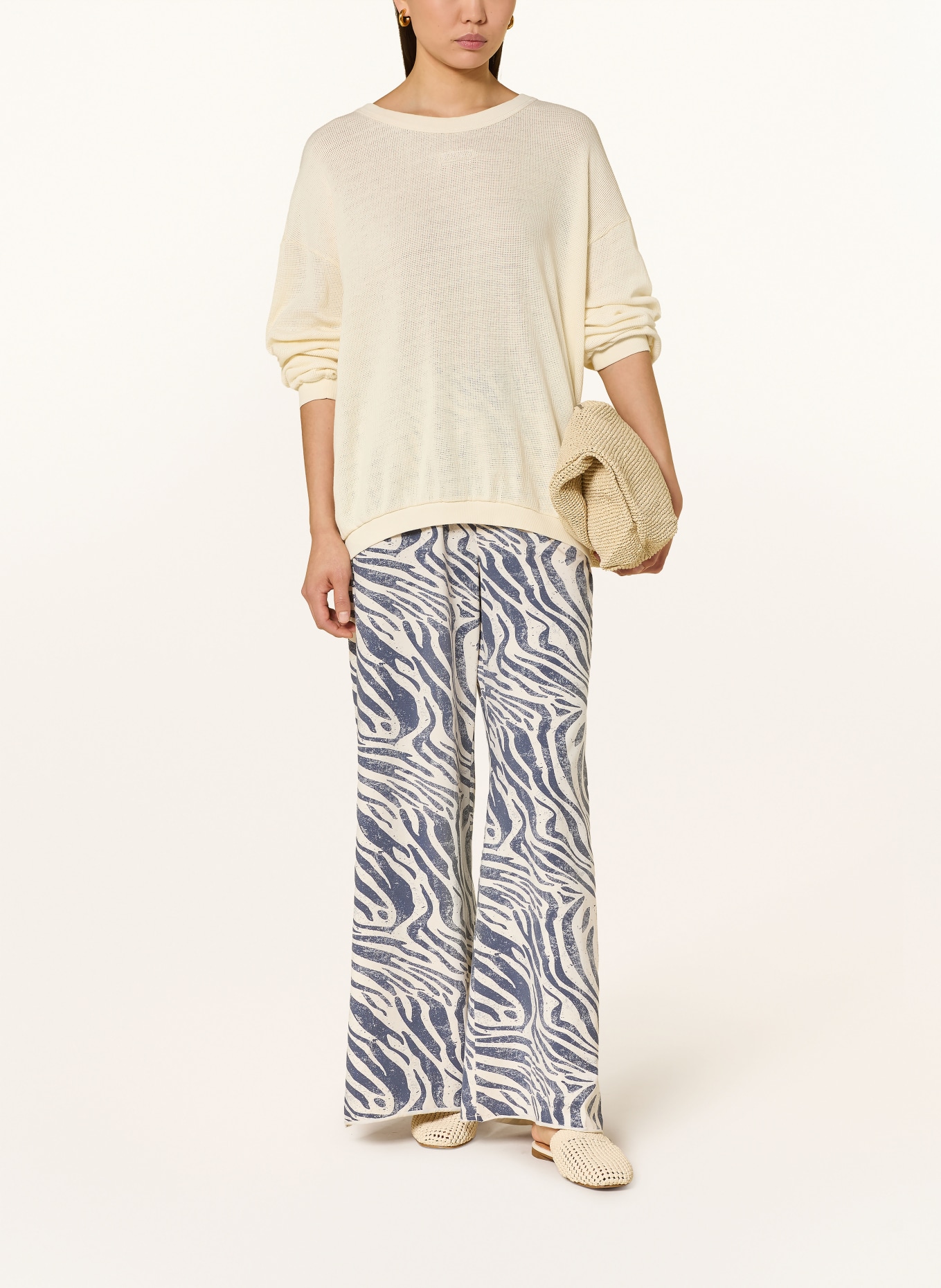 10DAYS Oversized-Sweatshirt: ECRU