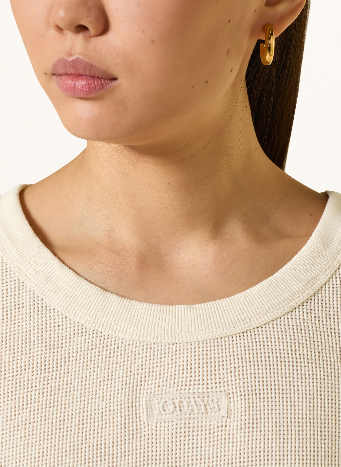 10DAYS Oversized-Sweatshirt: ECRU