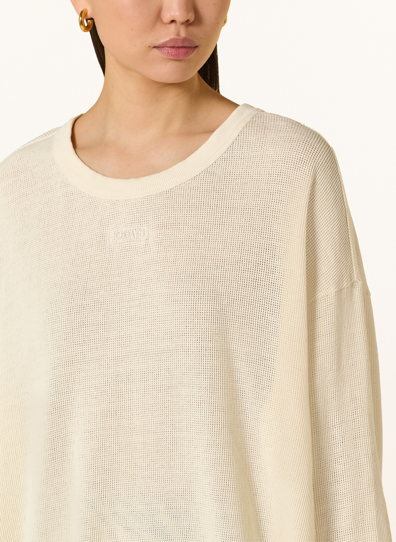 10DAYS Oversized-Sweatshirt: ECRU