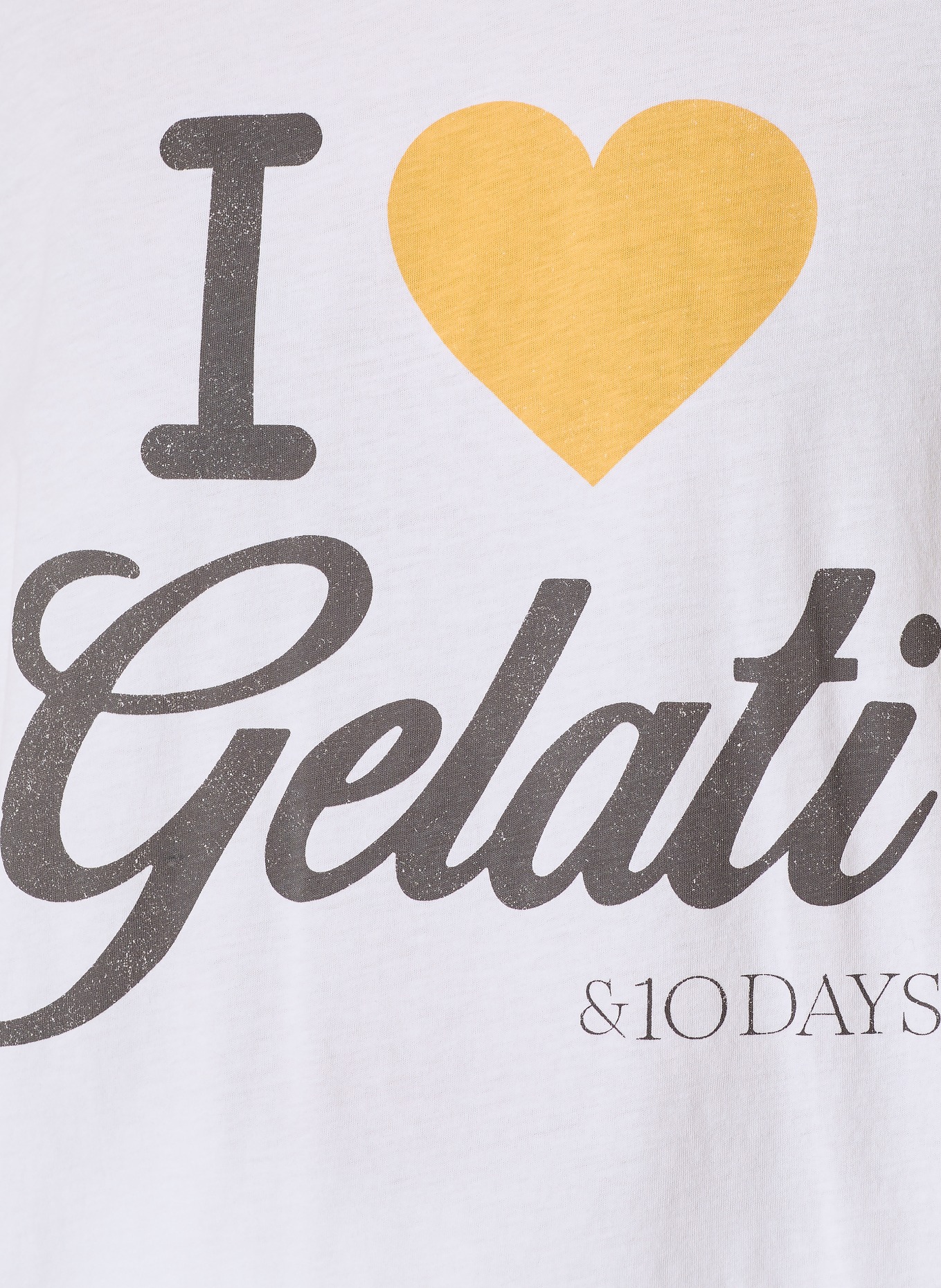 10DAYS T-Shirt: CREME / GELB / SCHWARZ