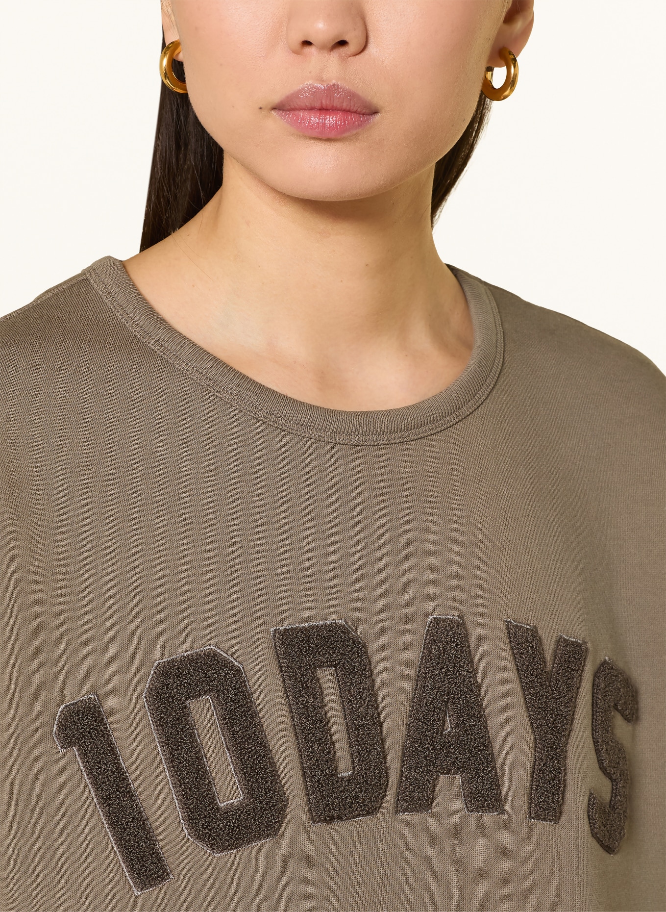 10DAYS sweatshirt: TAUPE