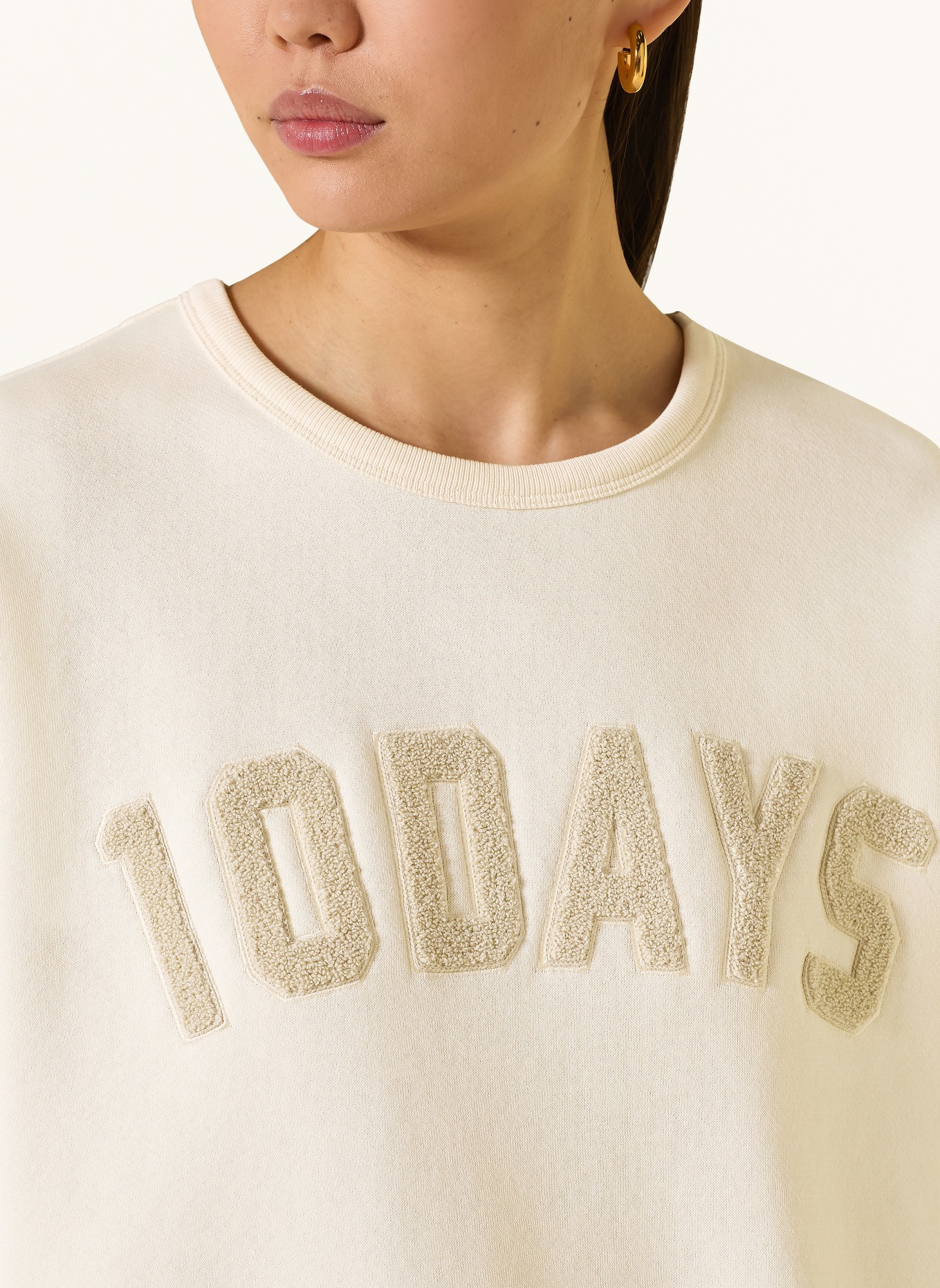 10DAYS sweat-shirt: CRÈME
