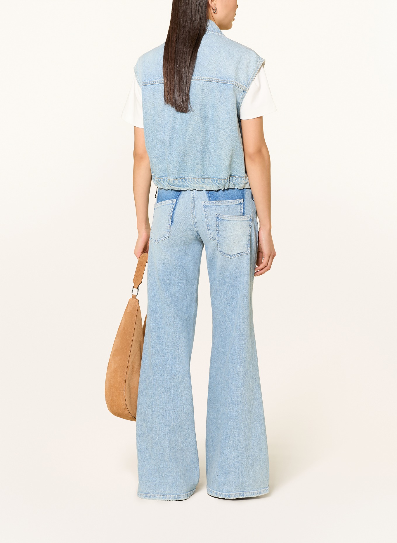 MAC Wide Leg Jeans: D223 super bright stoned wash