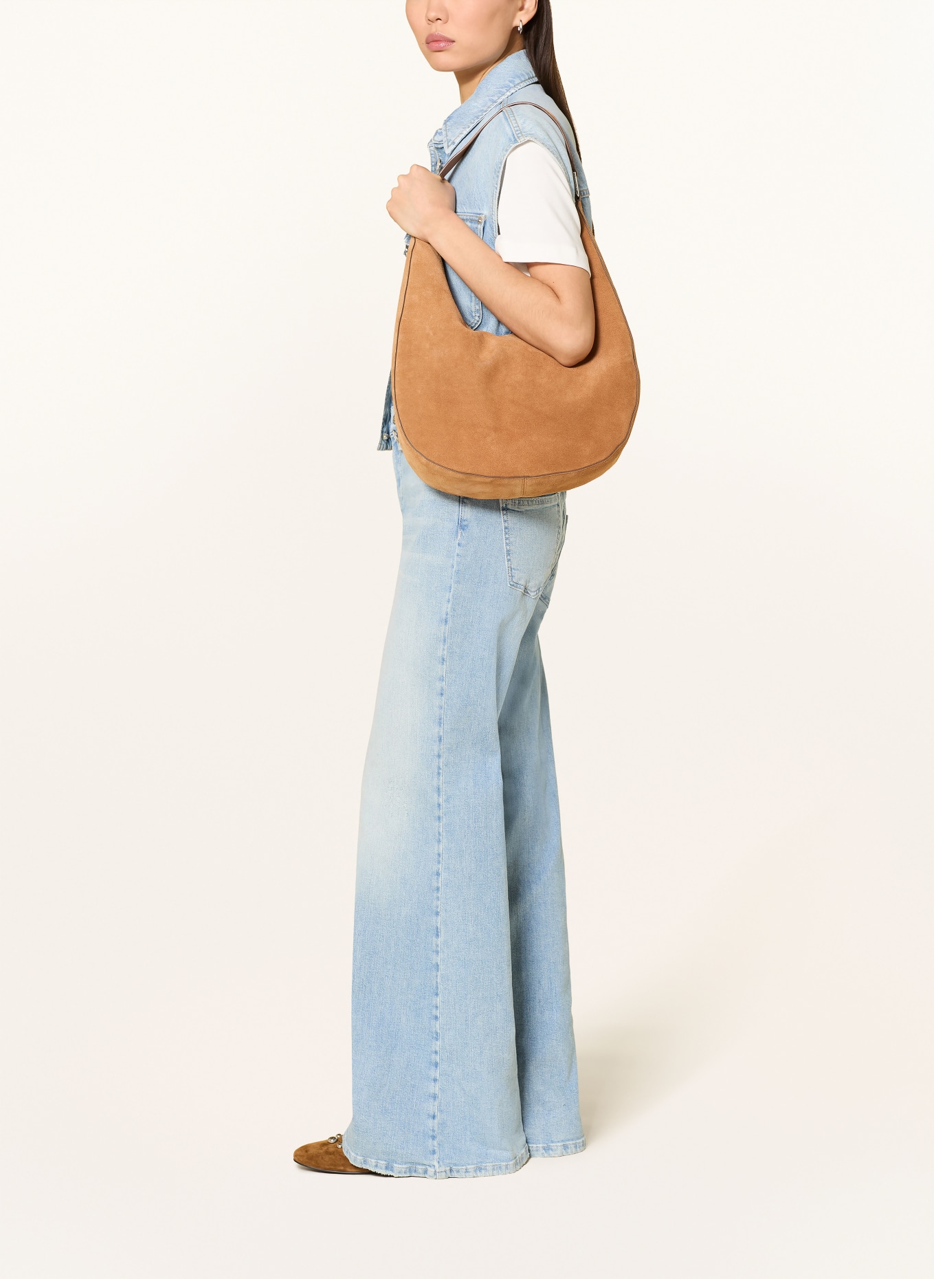 MAC Wide Leg Jeans: D223 super bright stoned wash