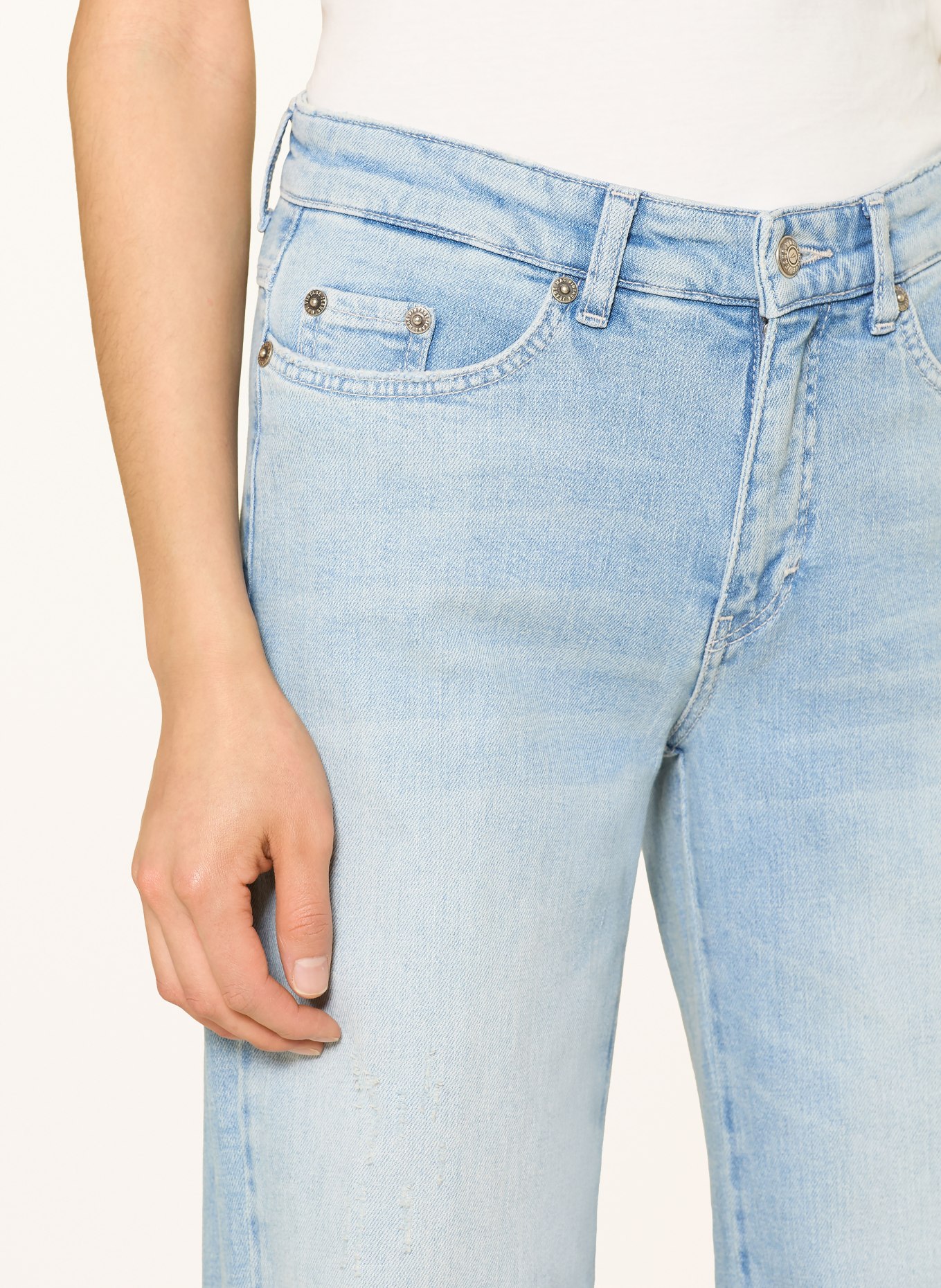 MAC Wide Leg Jeans: D223 super bright stoned wash