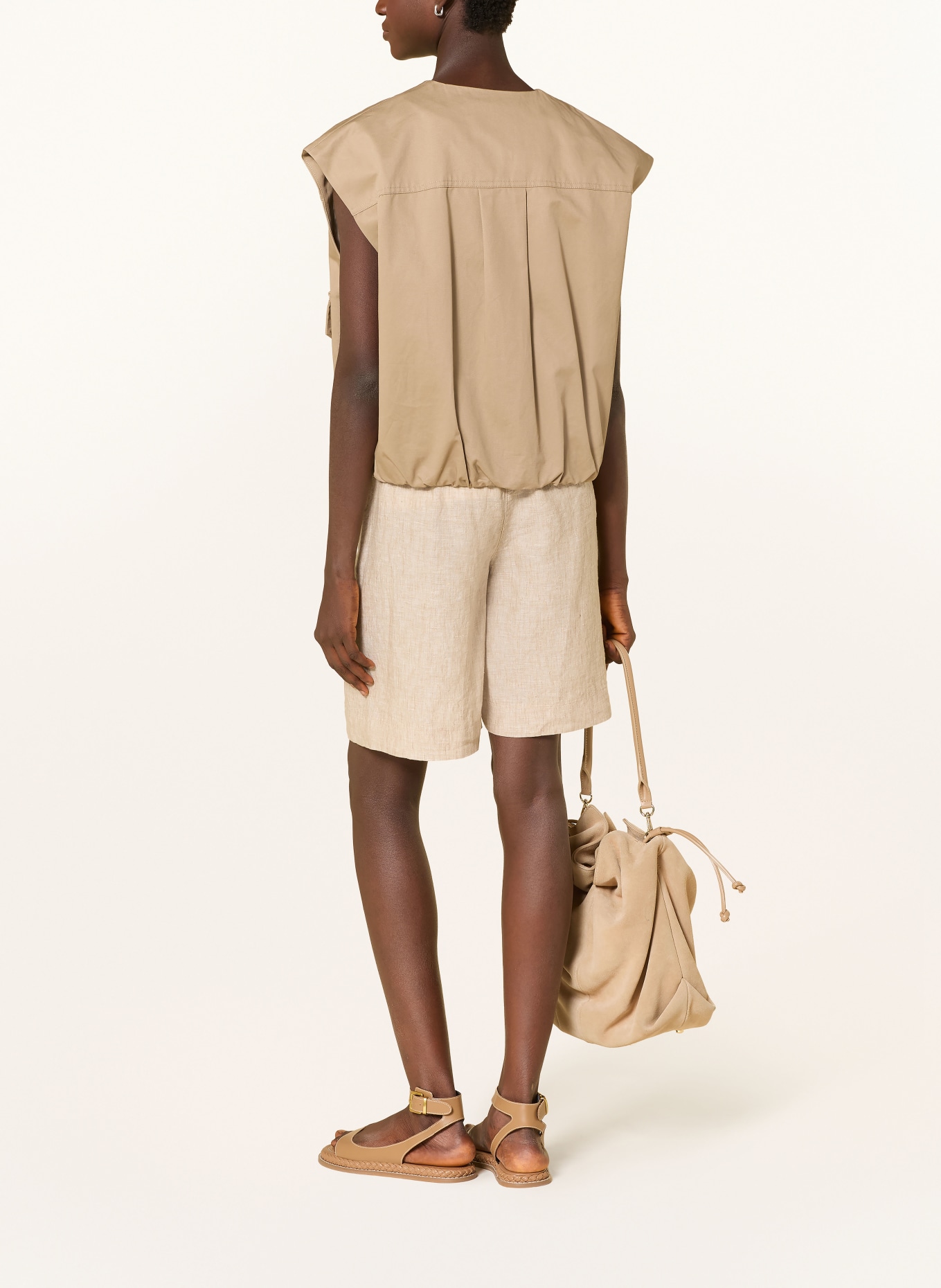 MAC SANNY linen shorts: BEIGE