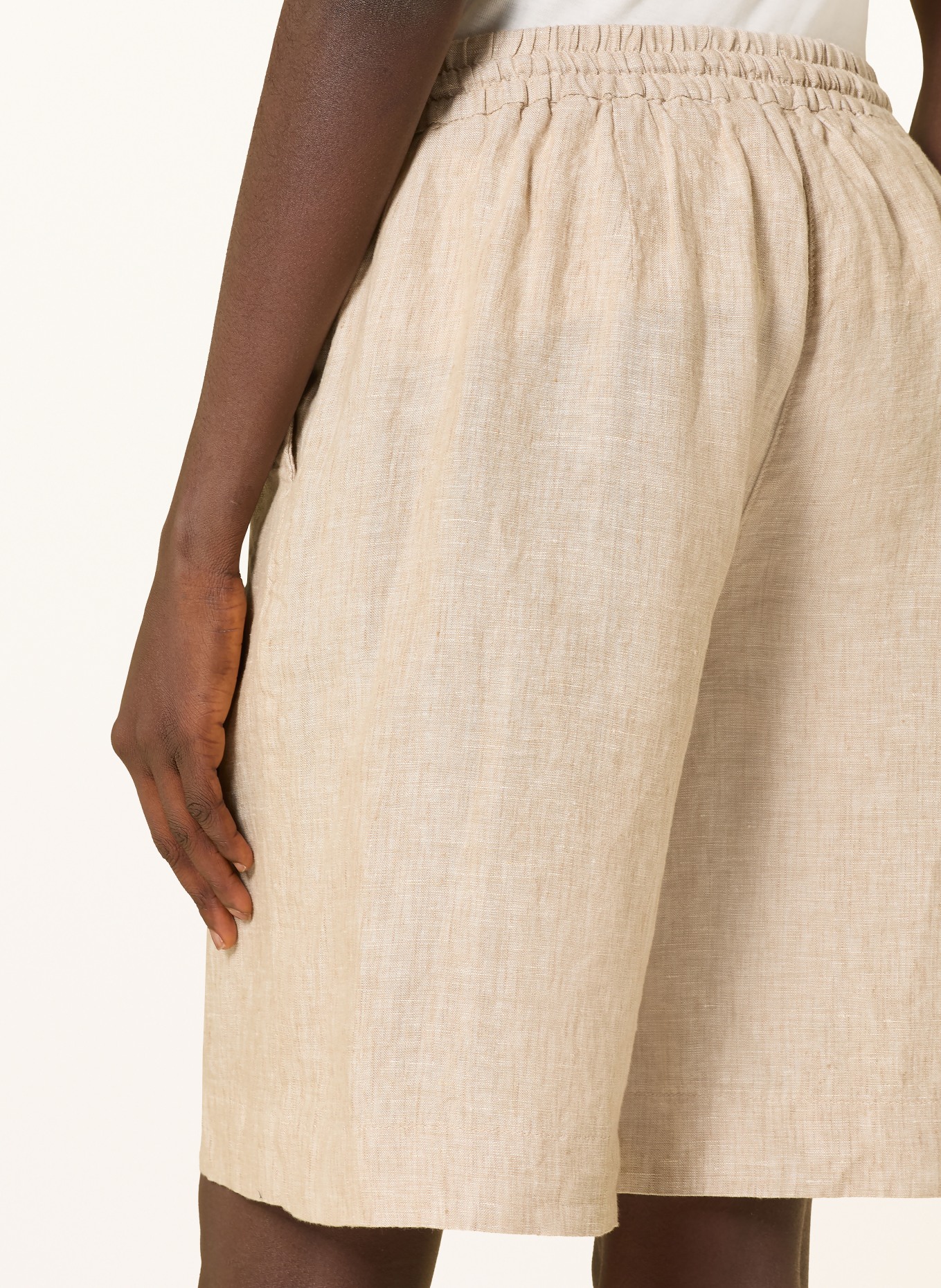 MAC SANNY linen shorts: BEIGE